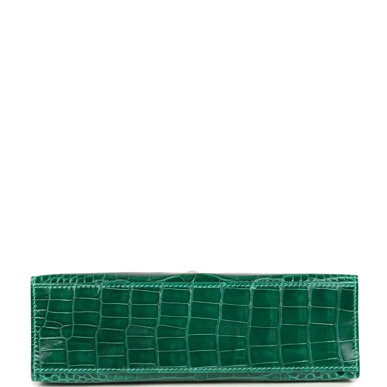 Hermes Kelly Pochette Vert Emeraude Shiny Alligator Gold Hardware — фото 7