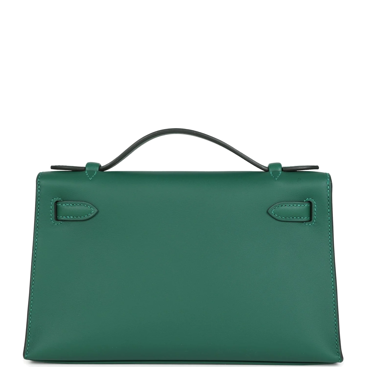 Hermes Kelly Pochette Vert Moyen Swift Palladium Hardware — фото 5