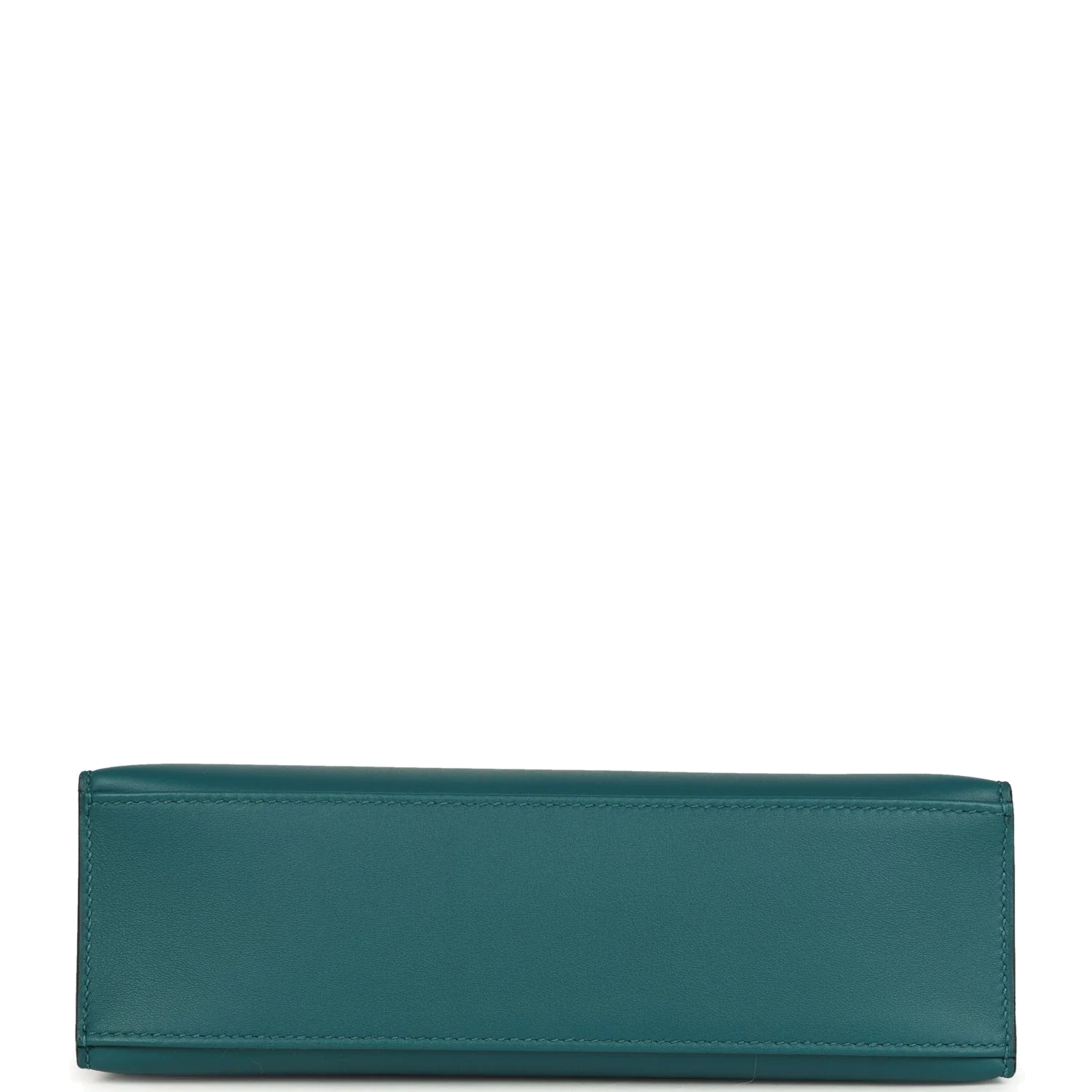 Hermes Kelly Pochette Vert Bosphore Swift Palladium Hardware — фото 7