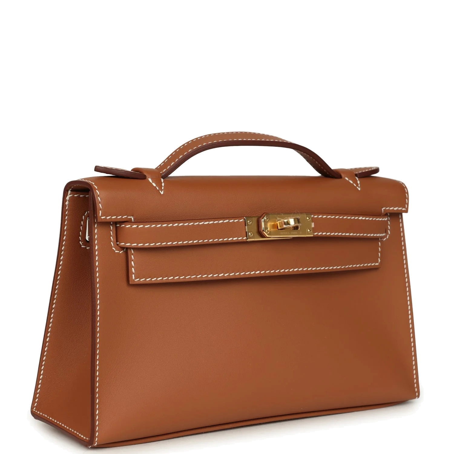 Hermes Kelly Pochette Gold Swift Gold Hardware — фото 3