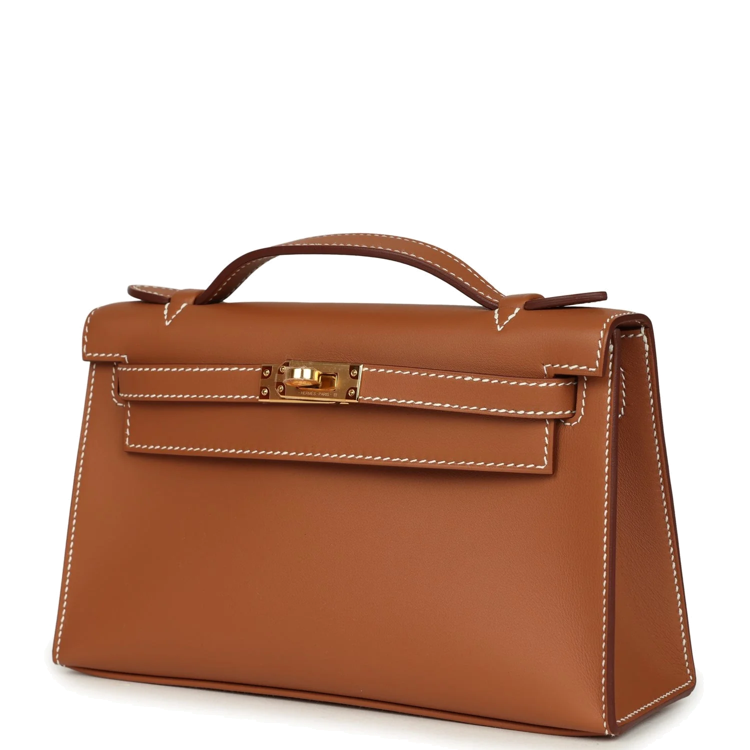 Hermes Kelly Pochette Gold Swift Gold Hardware — фото 4