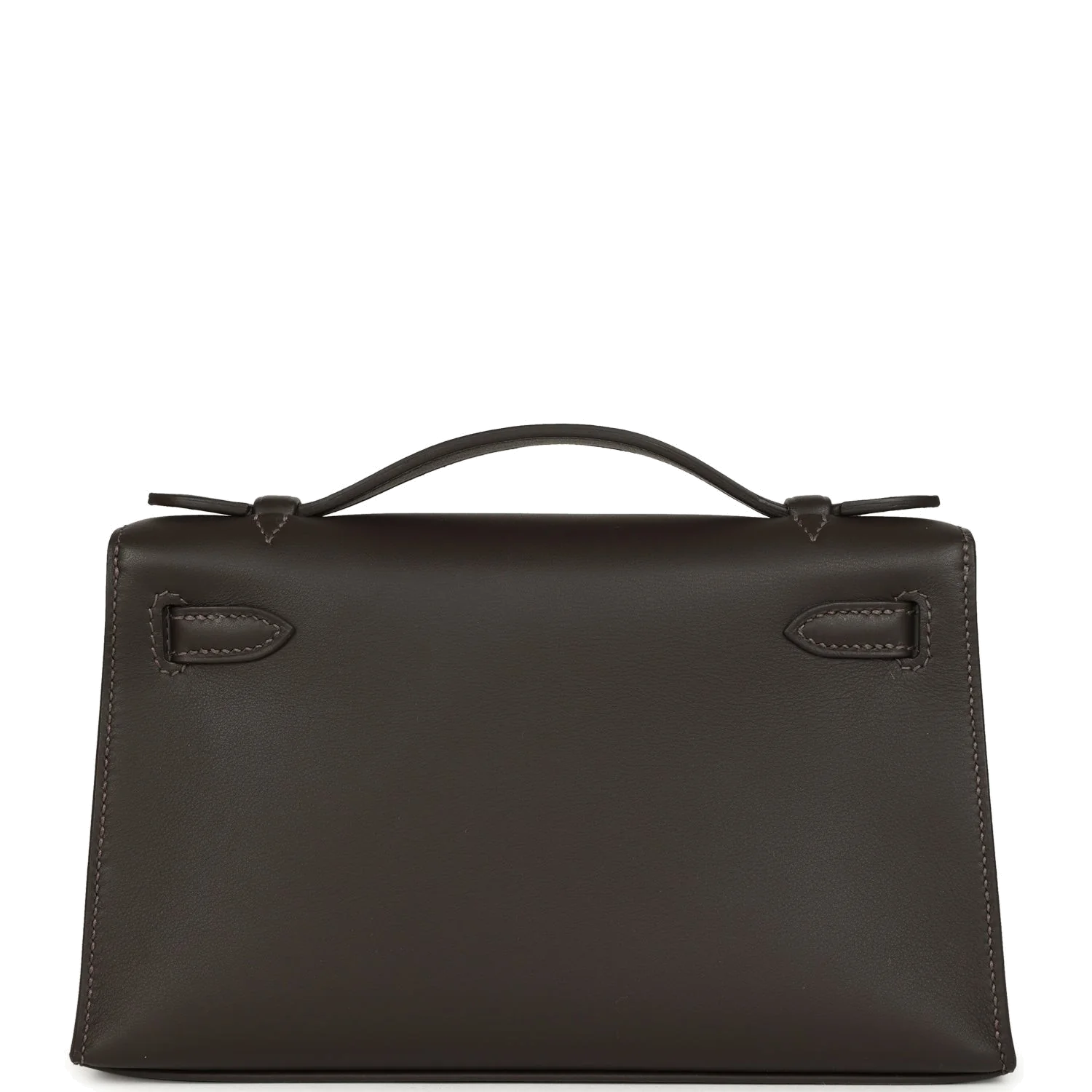 Hermes Kelly Pochette Bai-Brun Swift Gold Hardware — фото 5