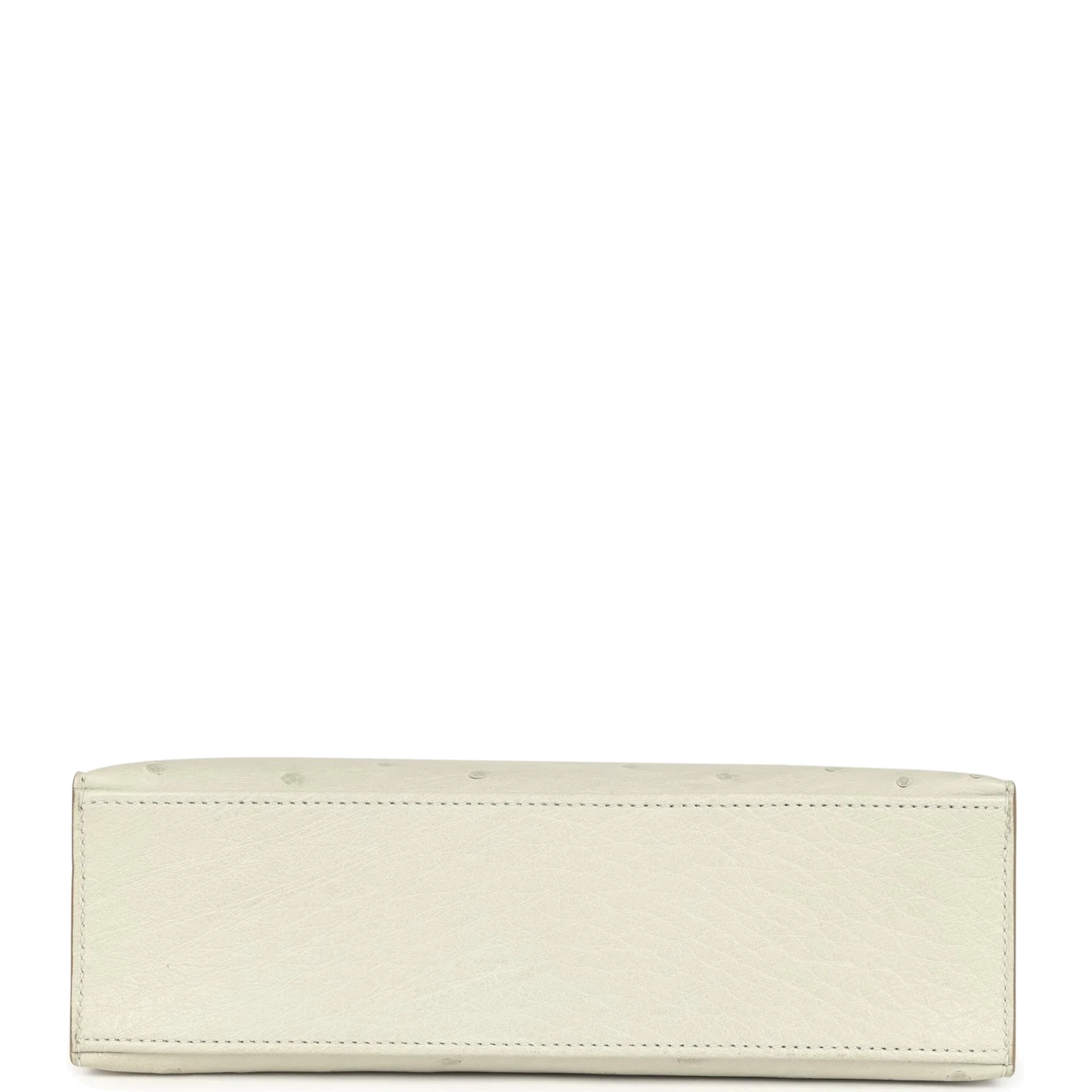 Hermes Kelly Pochette Gris Perle Ostrich Palladium Hardware — фото 7
