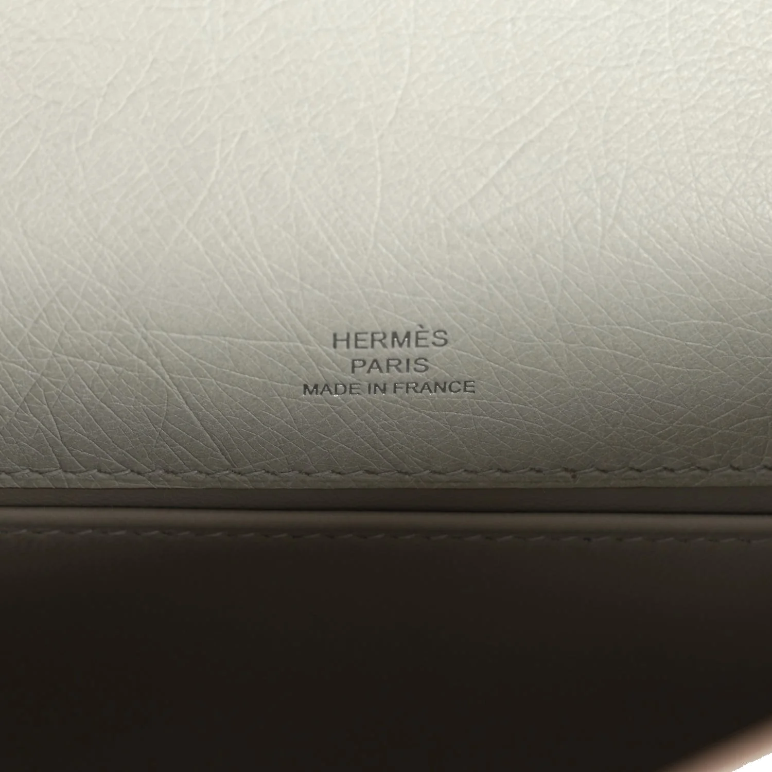 Hermes Kelly Pochette Gris Perle Ostrich Palladium Hardware — фото 8