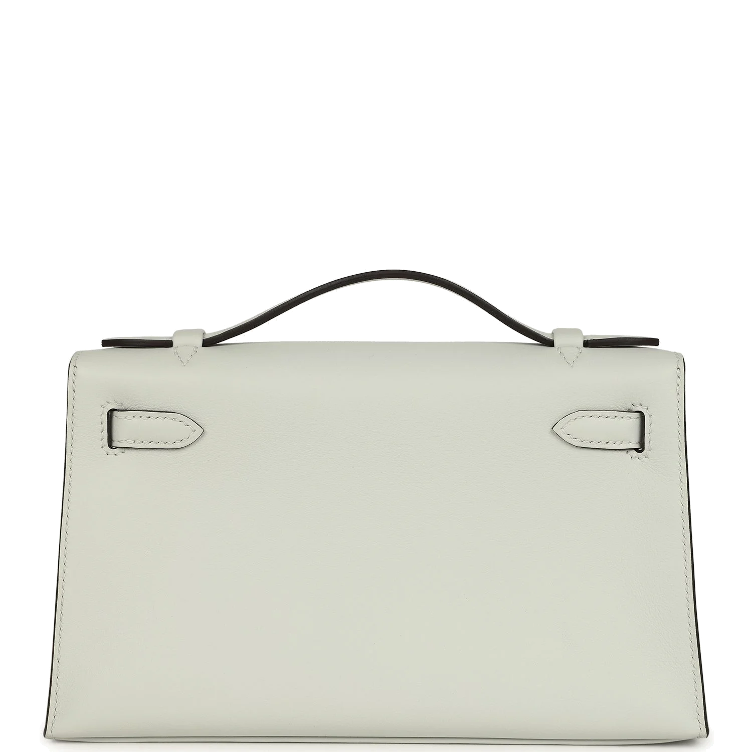 Hermes Kelly Pochette Gris Platine Swift Permabrass Hardware — фото 5
