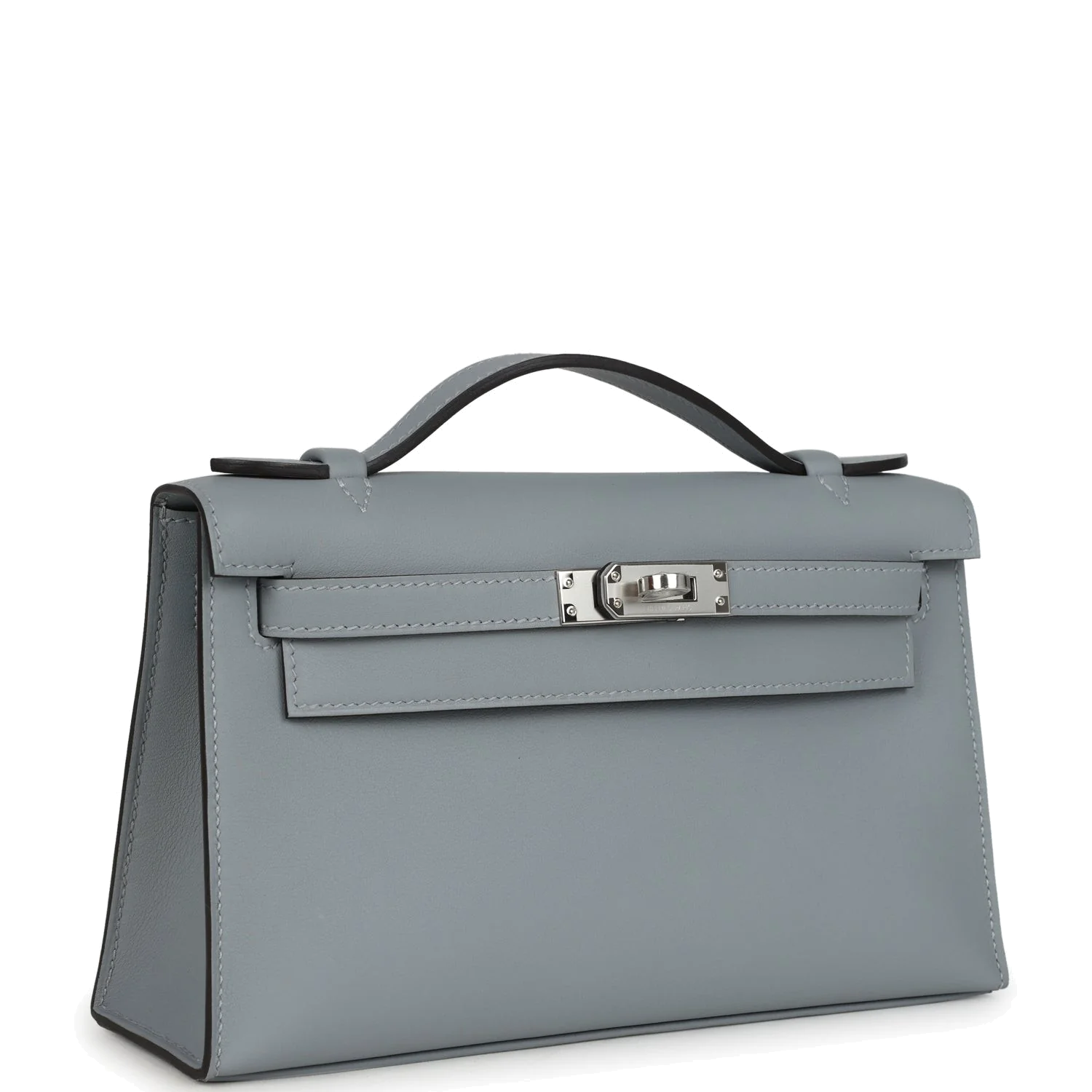 Hermes Kelly Pochette Gris Pantin Swift Palladium Hardware — фото 3
