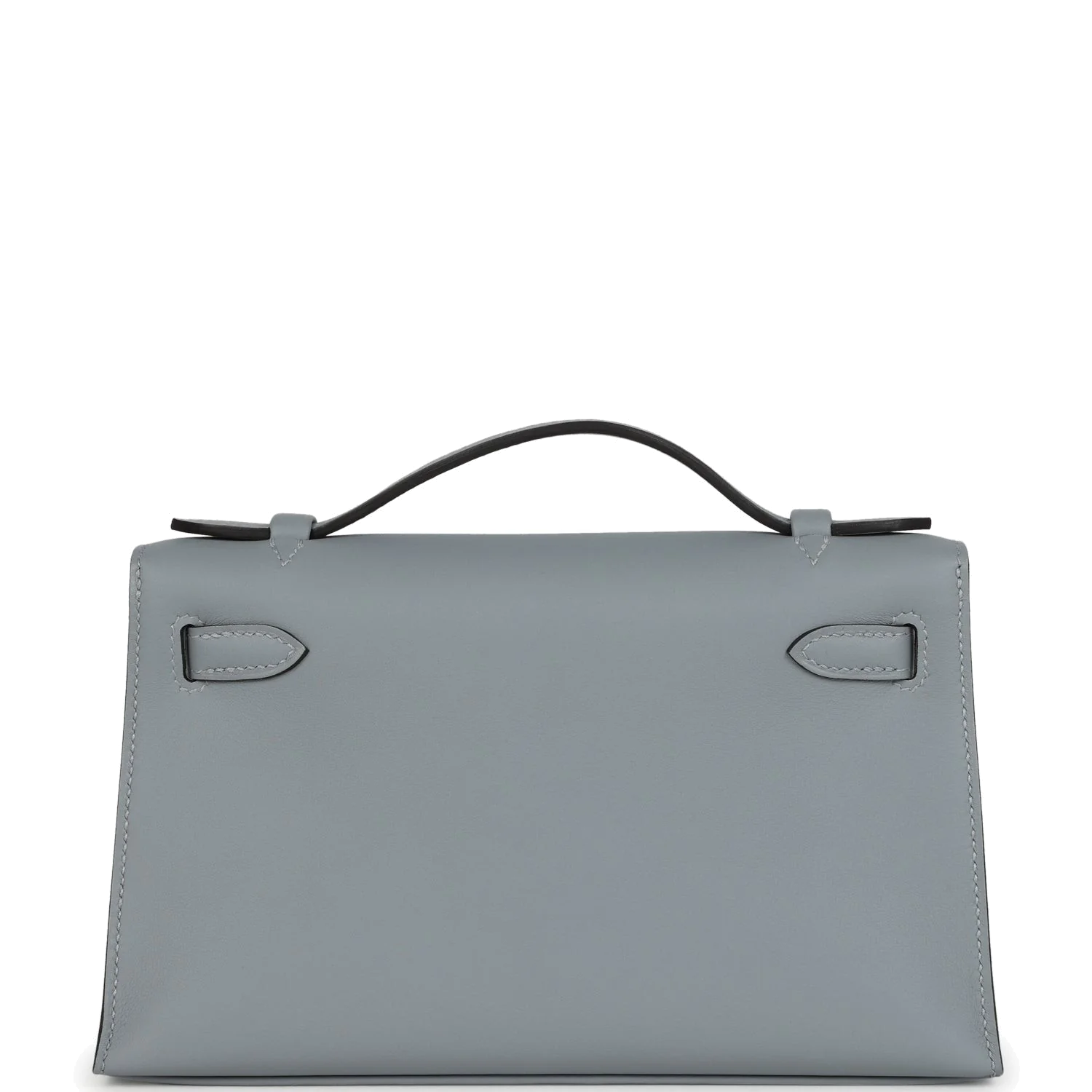 Hermes Kelly Pochette Gris Pantin Swift Palladium Hardware — фото 5
