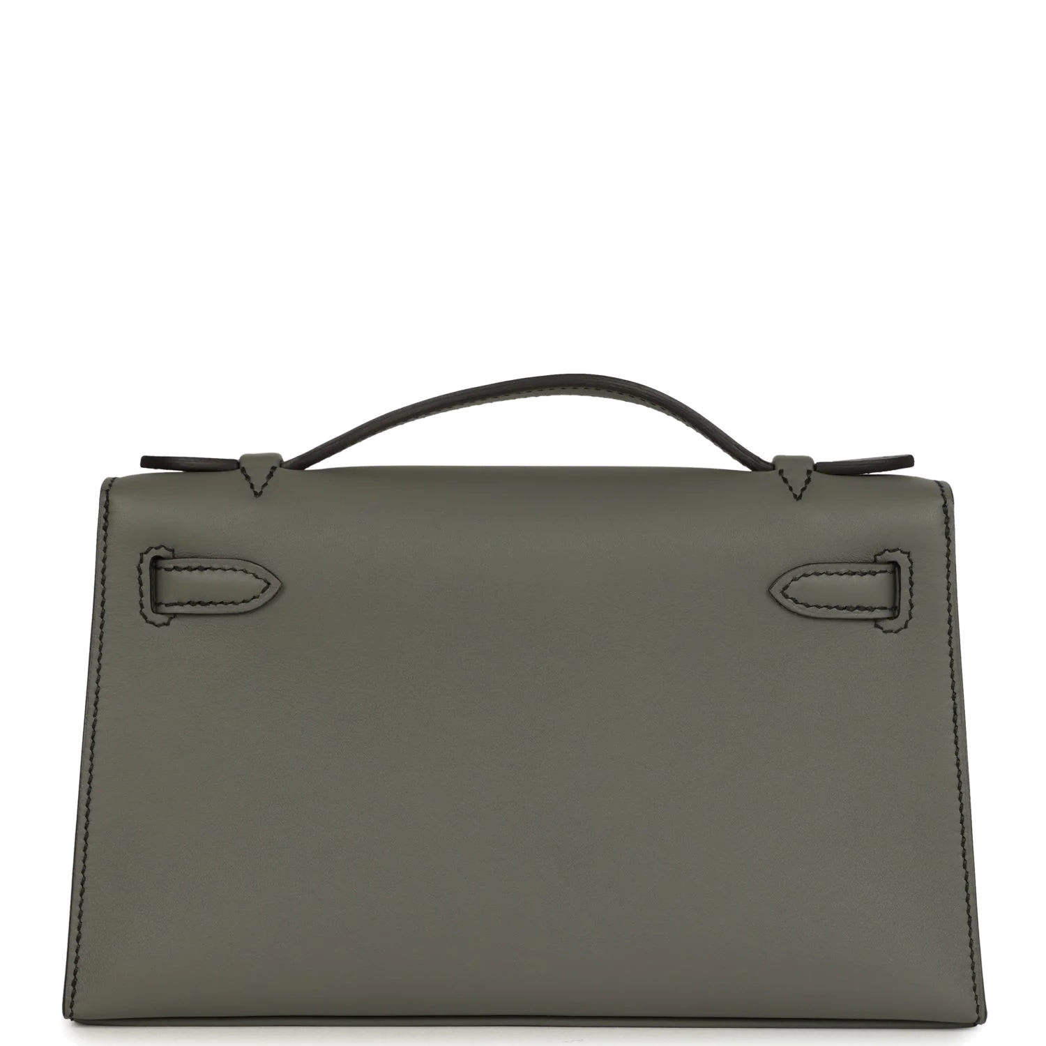 Hermes Special Order (HSS) Kelly Pochette Gris Meyer Verso Swift Gold Hardware — фото 5