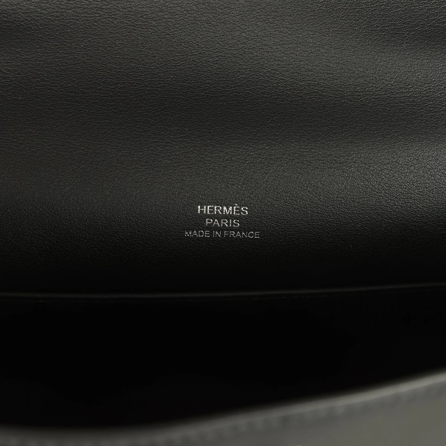 Hermes Kelly Pochette Black Swift Palladium Hardware — фото 8
