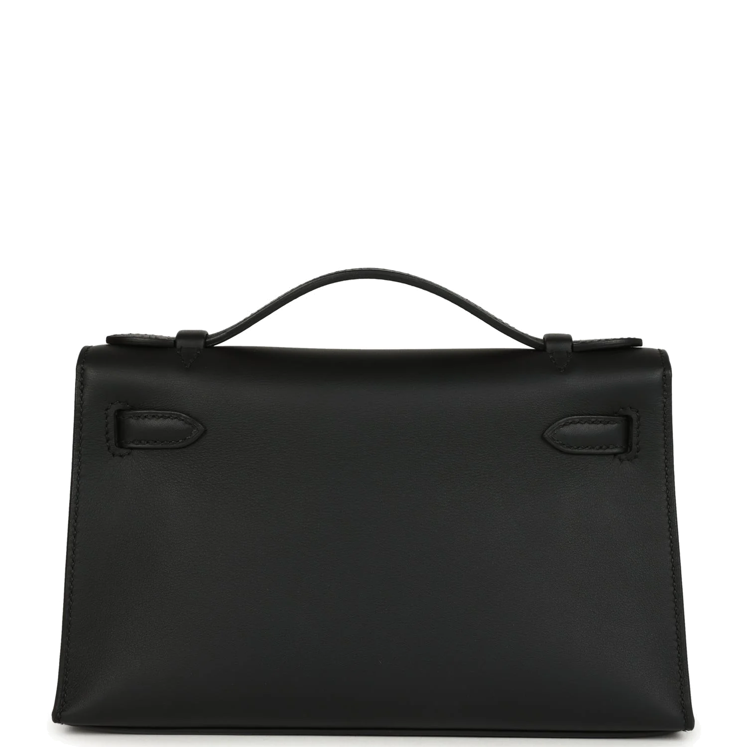 Hermes Kelly Pochette Black Swift Gold Hardware — фото 5