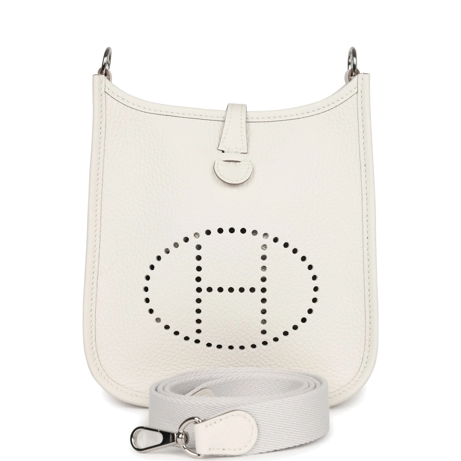 Hermes Evelyne TPM Gris Pale Clemence Palladium Hardware — фото 1