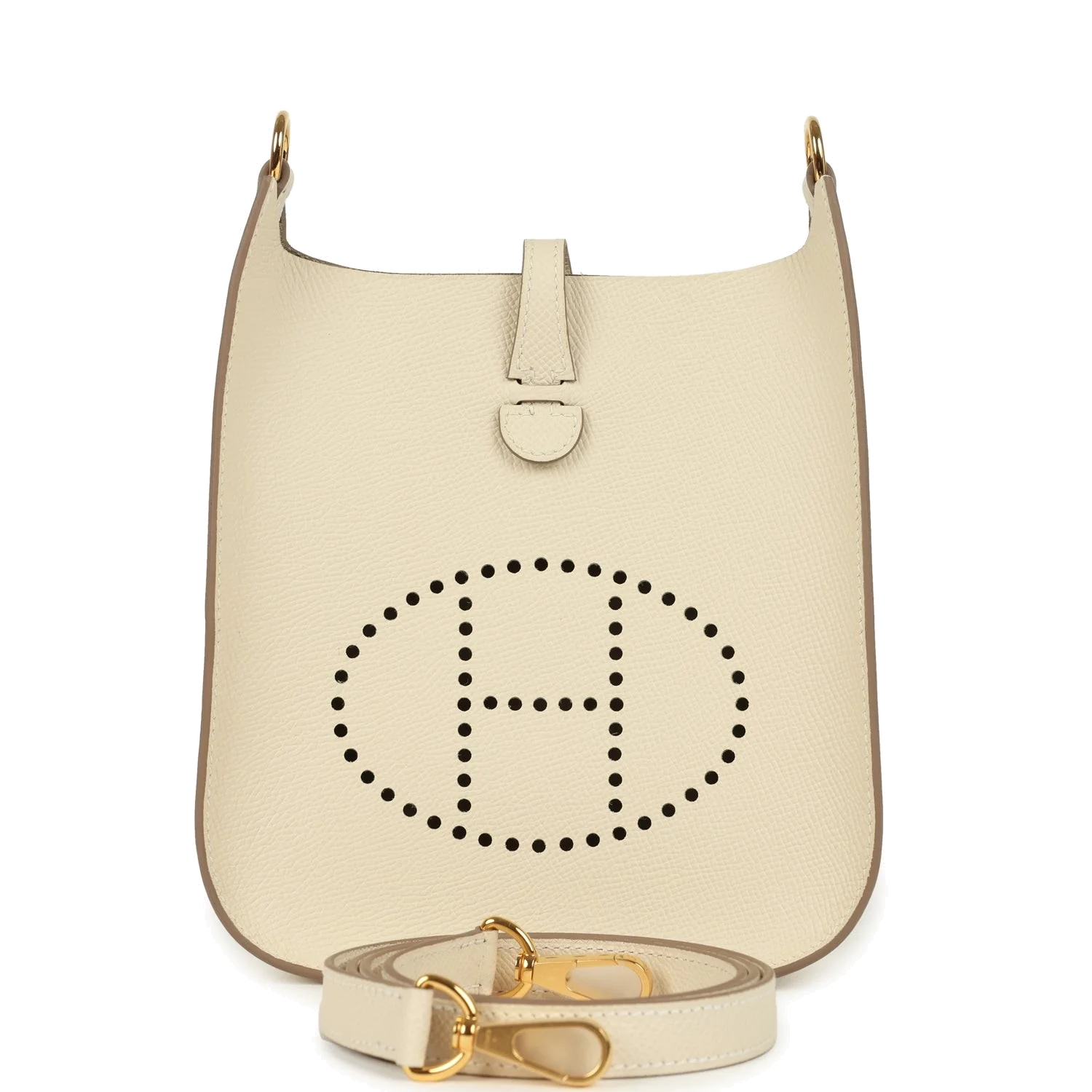 Hermes Evelyne Sellier TPM Craie Epsom Gold Hardware — фото 2