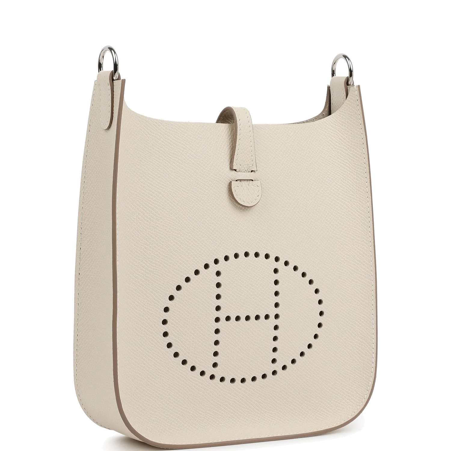 Hermes Evelyne Sellier TPM Craie Epsom Palladium Hardware — фото 3