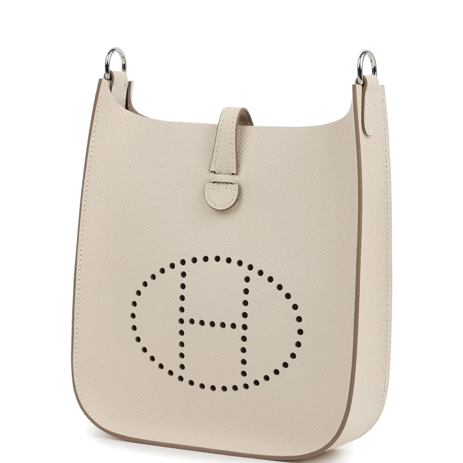 Hermes Evelyne Sellier TPM Craie Epsom Palladium Hardware — фото 6