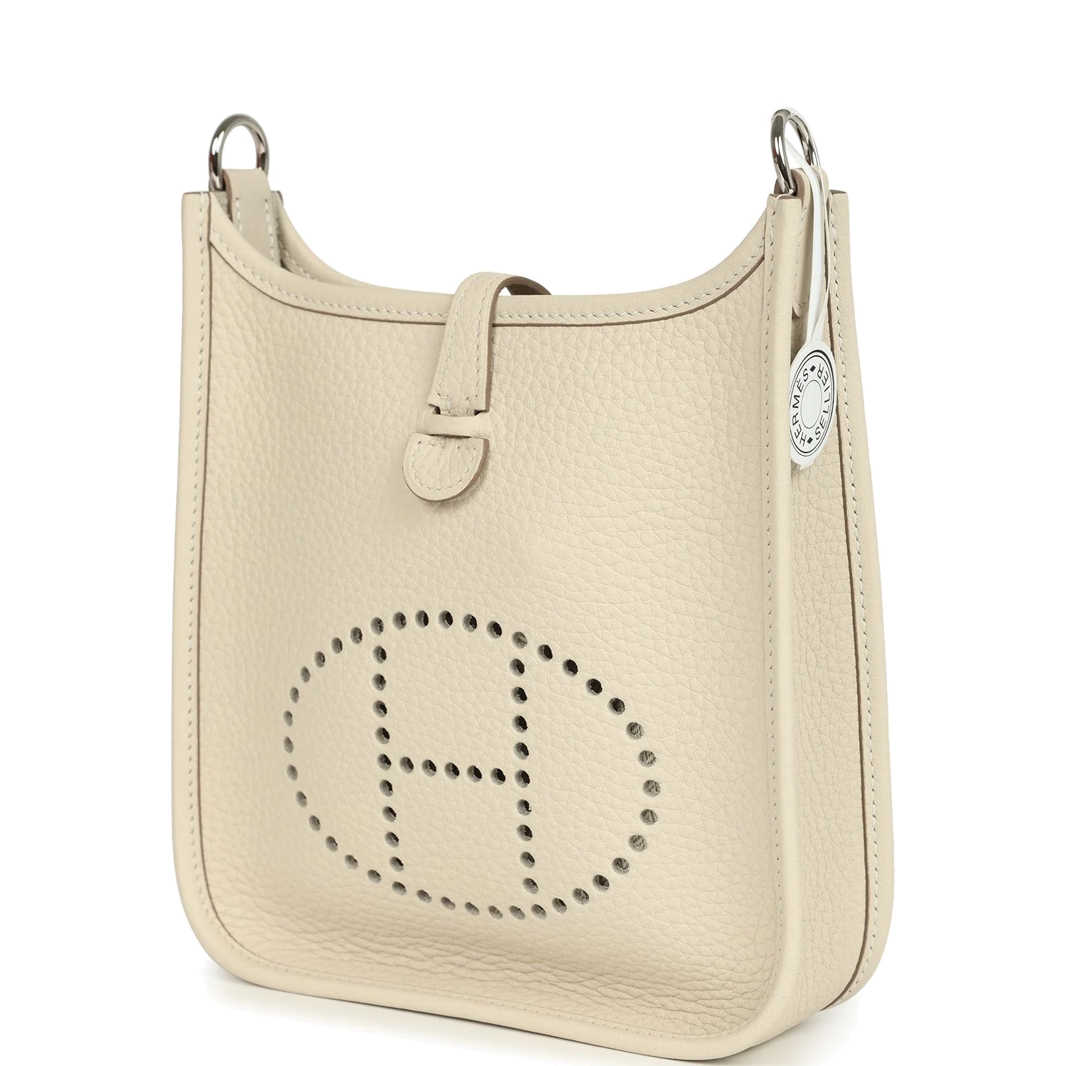 Hermes Evelyne TPM Craie Clemence Palladium Hardware — фото 6
