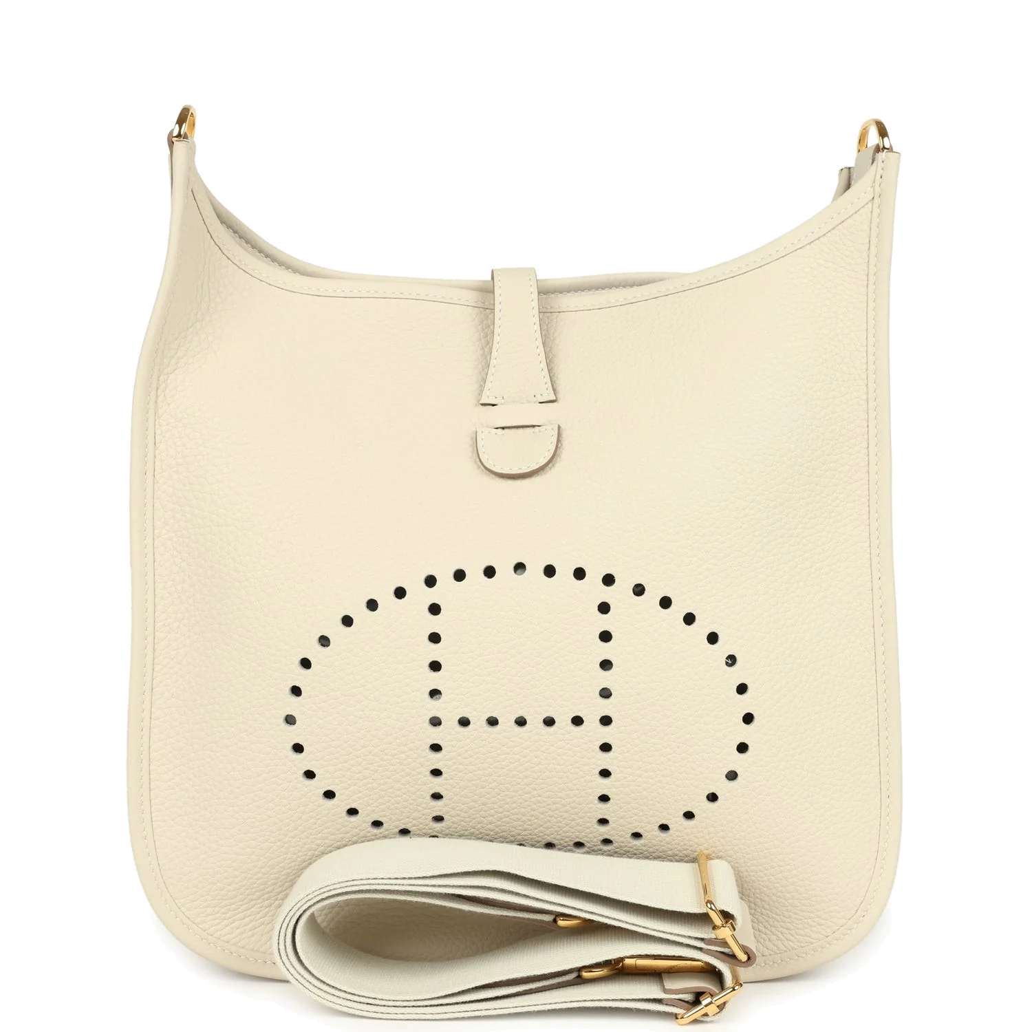 Hermes Evelyne III PM Craie Clemence Gold Hardware