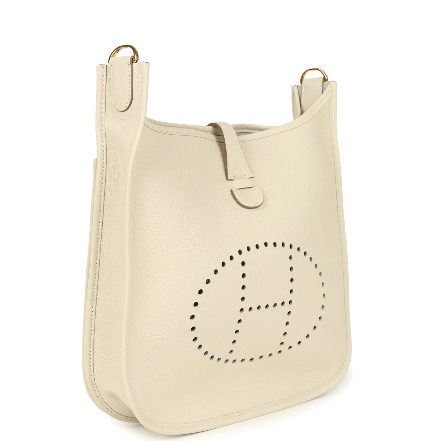 Hermes Evelyne III PM Craie Clemence Gold Hardware — фото 3