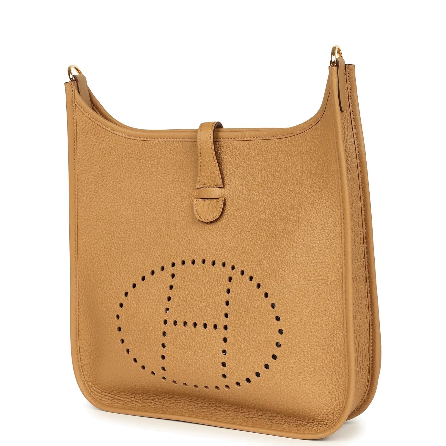 Hermes Evelyne III PM Biscuit Clemence Gold Hardware — фото 6