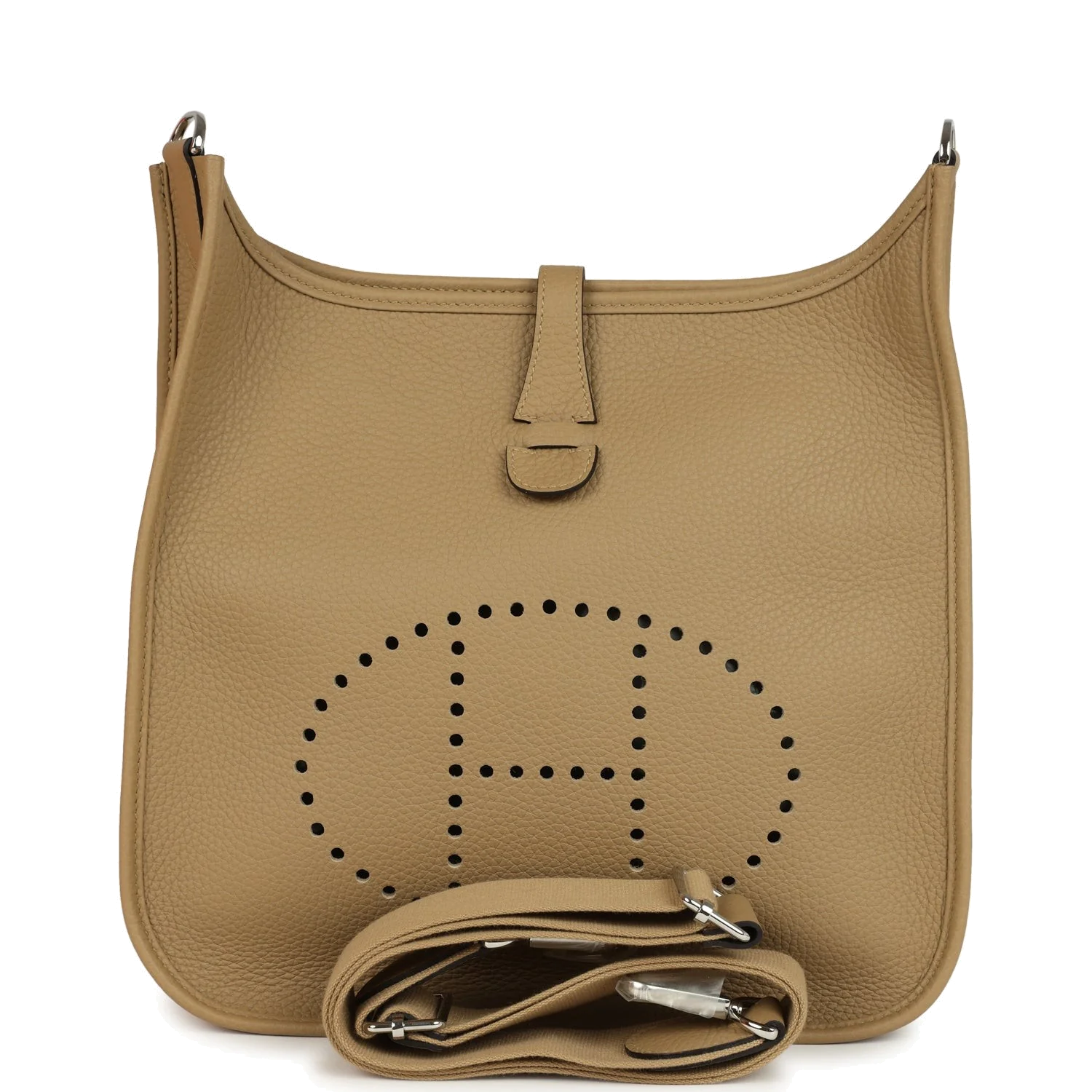 Hermes Evelyne III PM Poussiere Clemence Palladium Hardware — фото 1