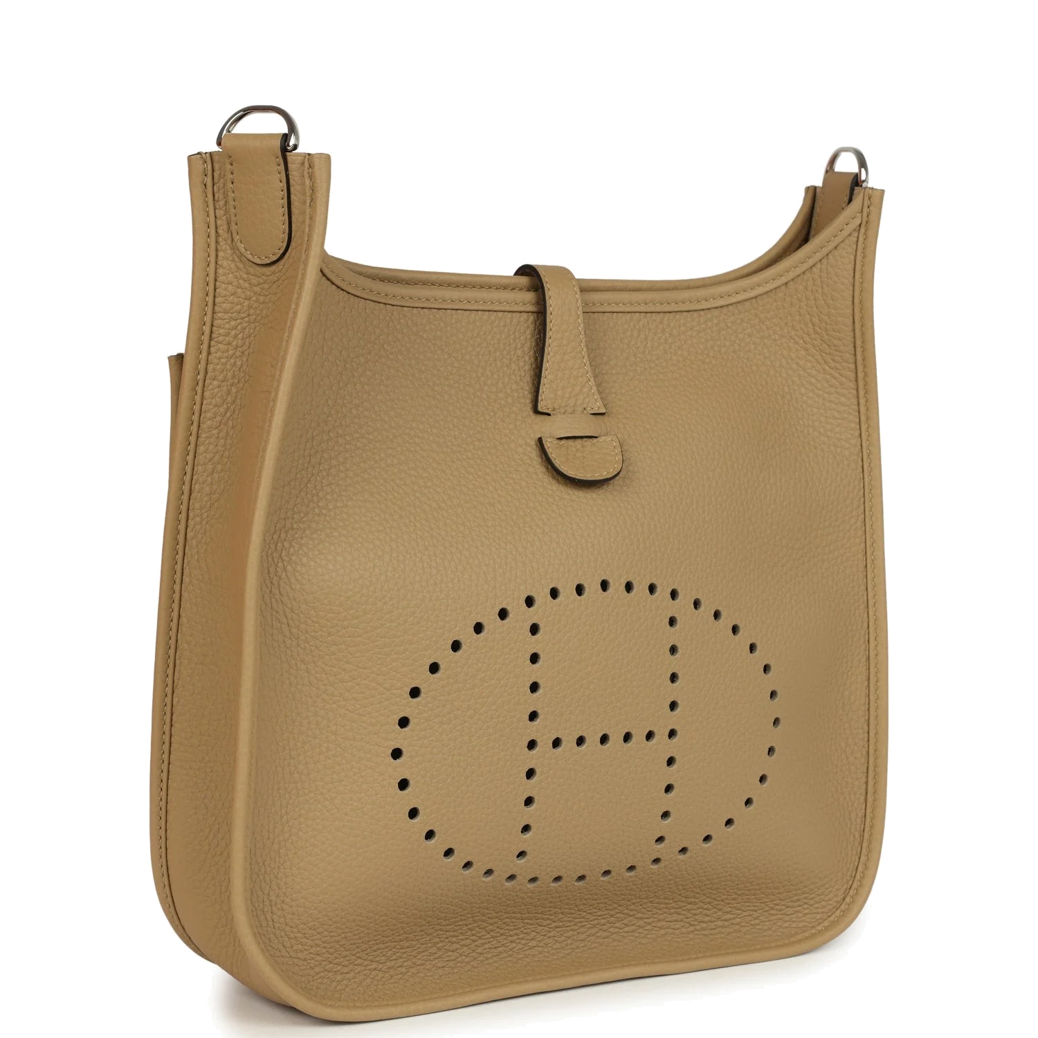 Hermes Evelyne III PM Poussiere Clemence Palladium Hardware — фото 3