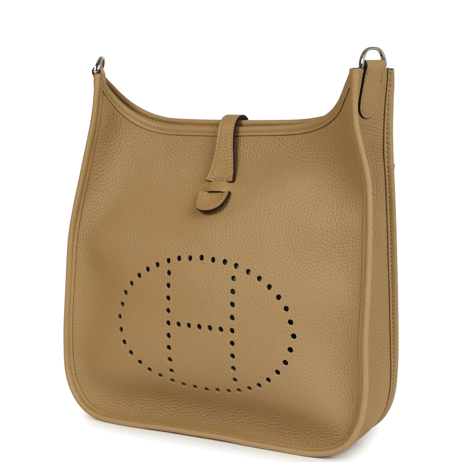 Hermes Evelyne III PM Poussiere Clemence Palladium Hardware — фото 6