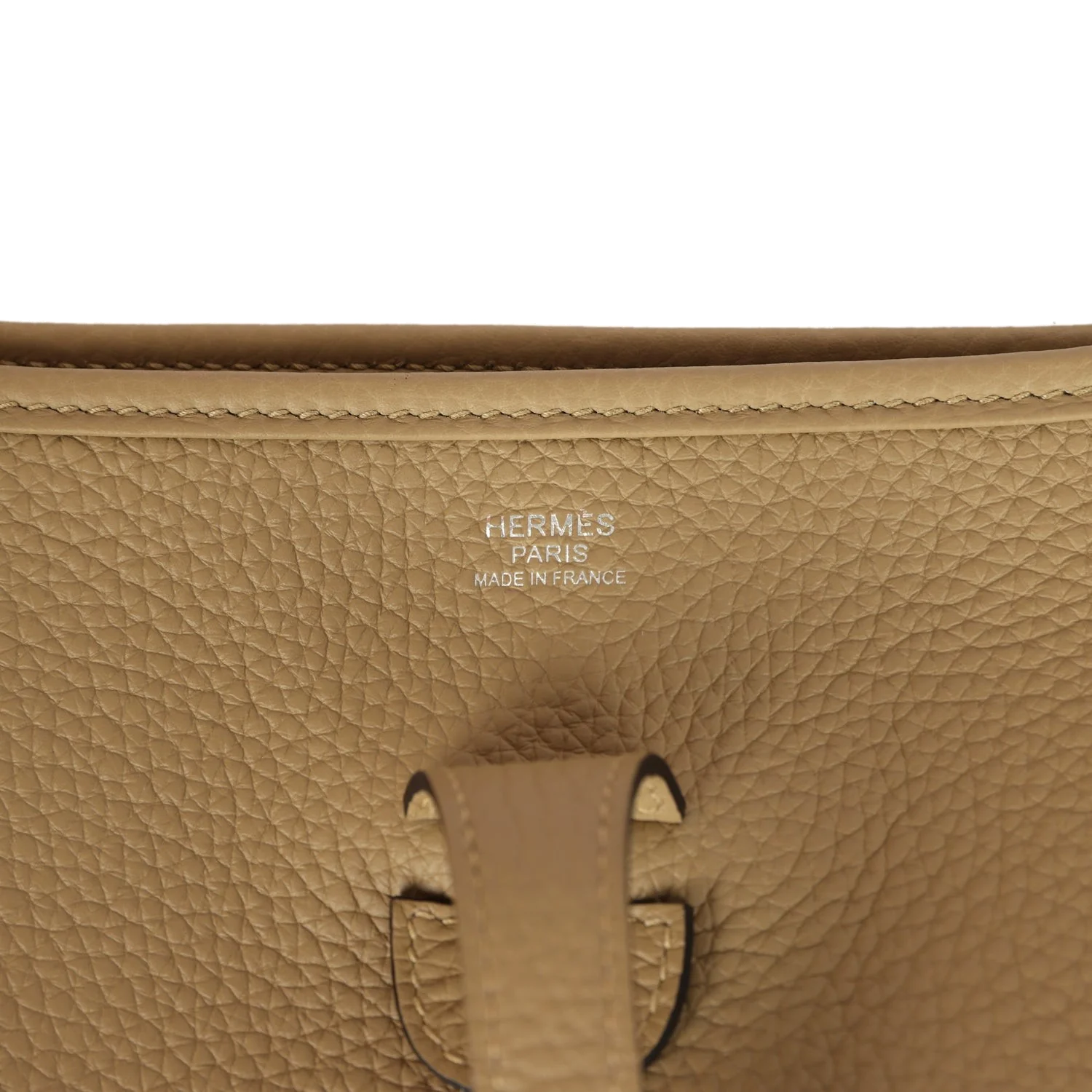 Hermes Evelyne III PM Poussiere Clemence Palladium Hardware — фото 8