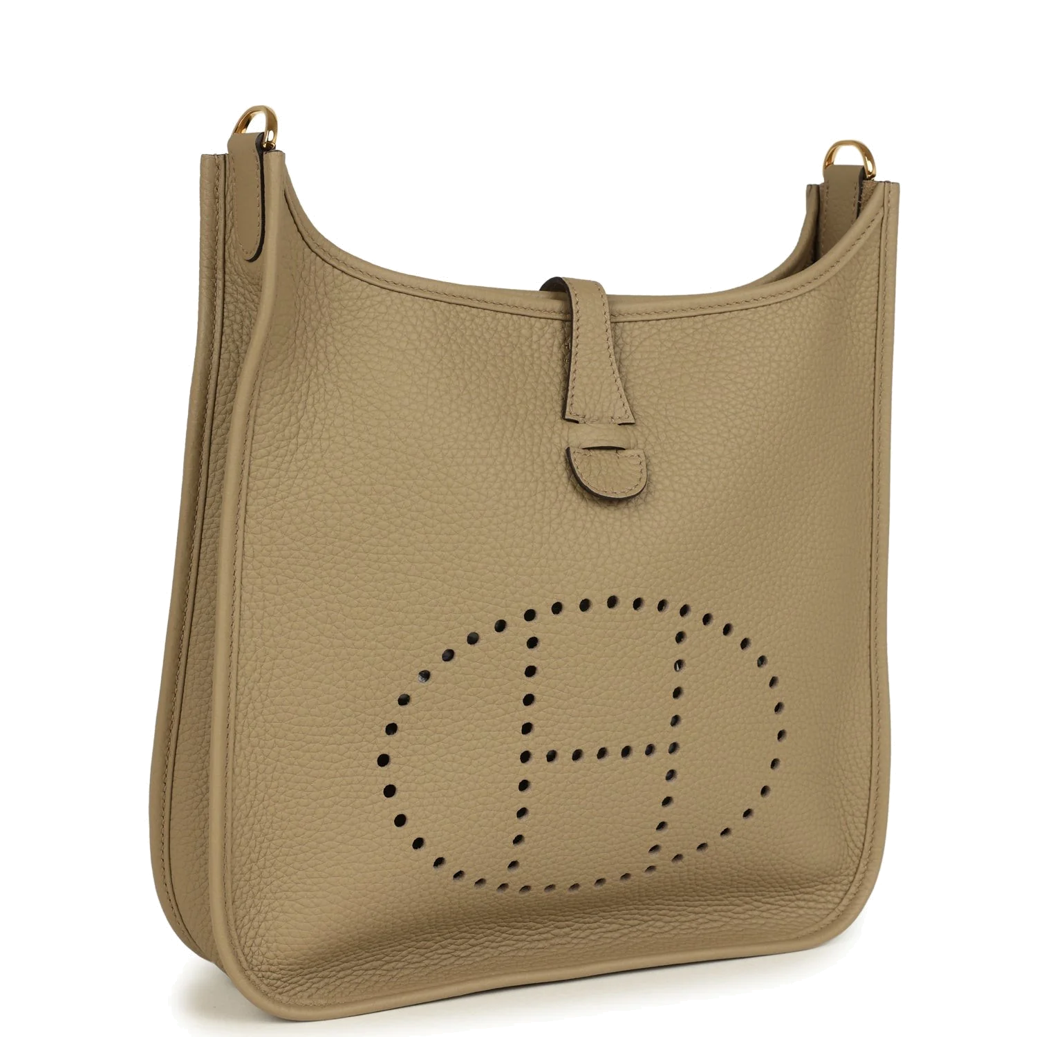 Hermes Evelyne III PM Beige Marfa Clemence Gold Hardware — фото 3