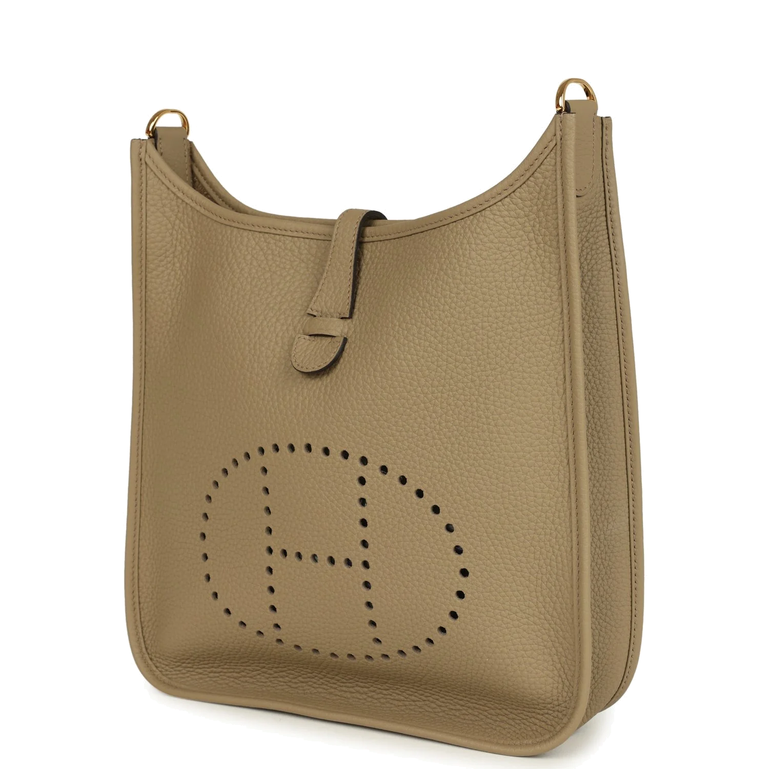 Hermes Evelyne III PM Beige Marfa Clemence Gold Hardware — фото 6
