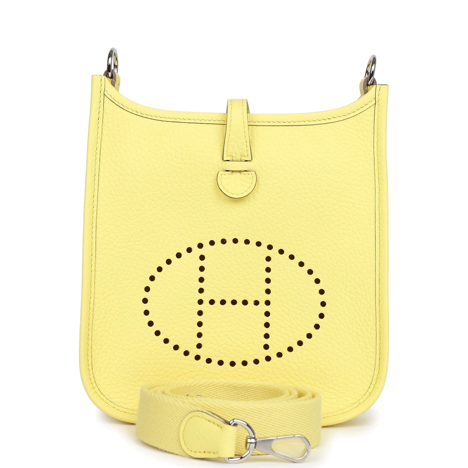 Hermes Evelyne TPM Limoncello Clemence Palladium Hardware — фото 3