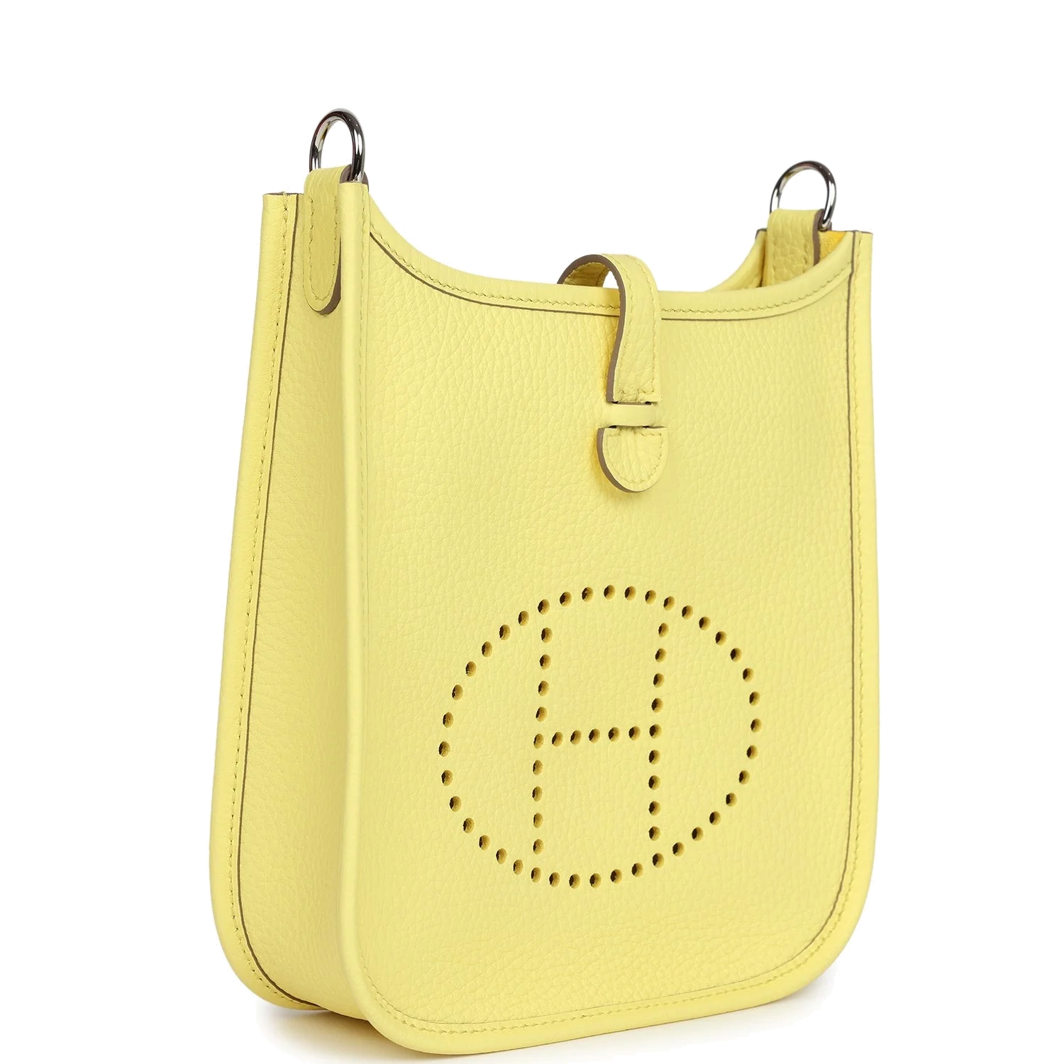 Hermes Evelyne TPM Limoncello Clemence Palladium Hardware — фото 5