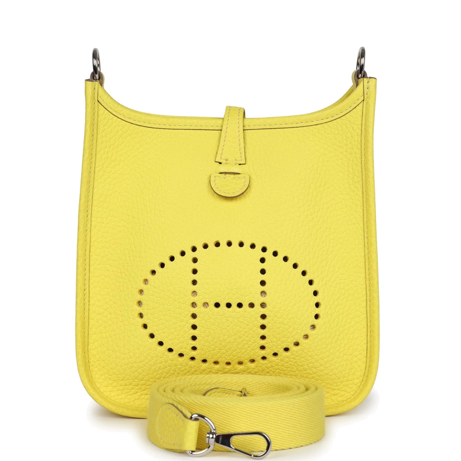 Hermes Evelyne TPM Lime Clemence Palladium Hardware — фото 2