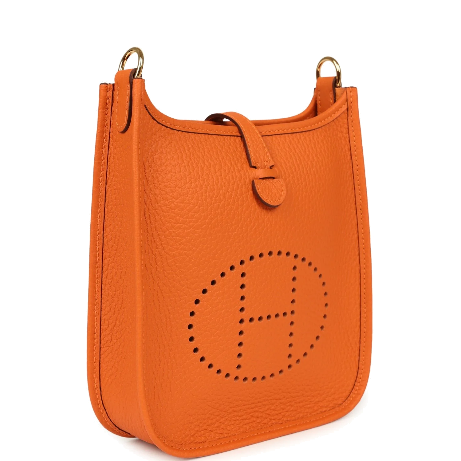 Hermes Evelyne TPM Orange Clemence Gold Hardware — фото 3