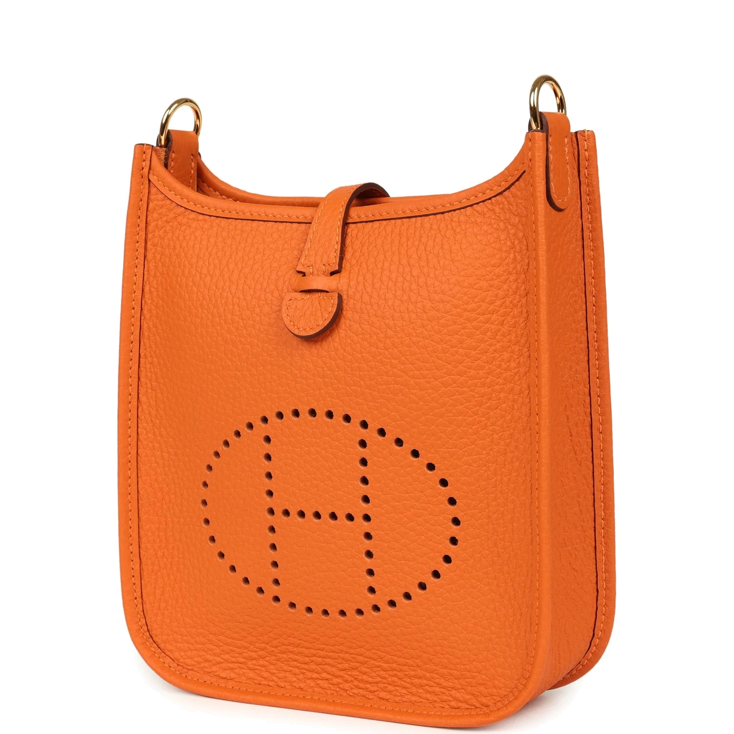 Hermes Evelyne TPM Orange Clemence Gold Hardware — фото 6