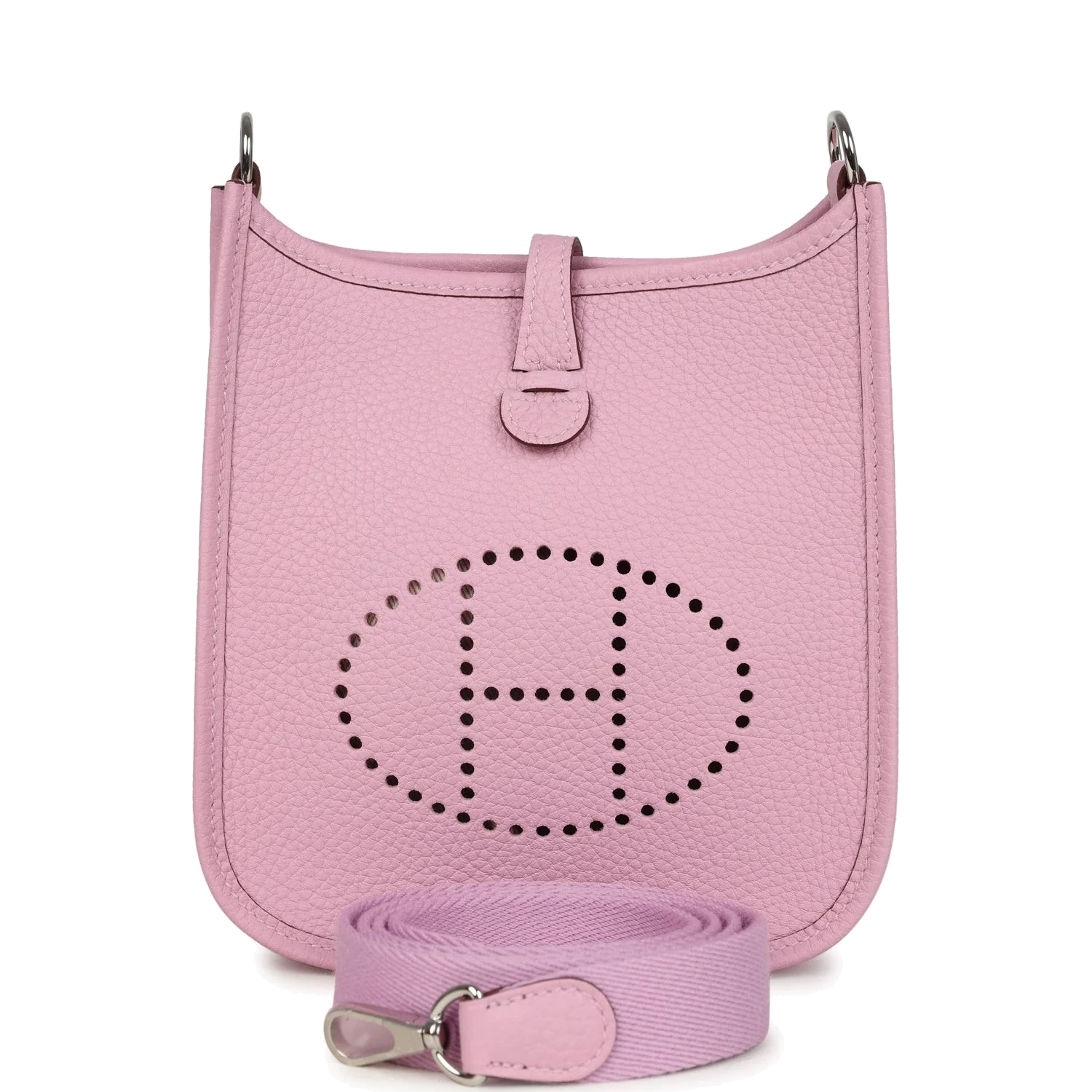 Hermes Evelyne TPM Mauve Sylvestre Clemence Palladium Hardware — фото 2