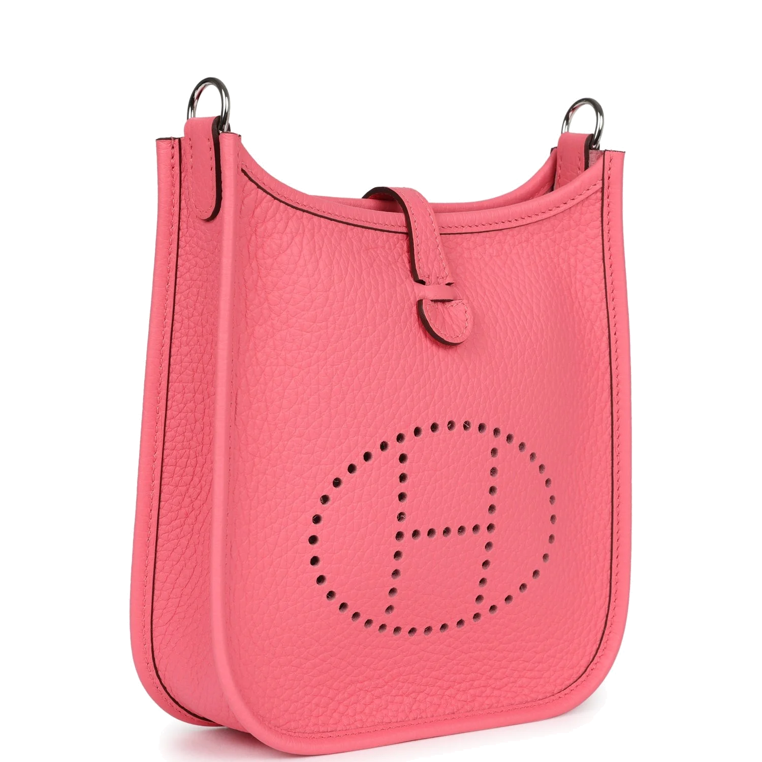 Hermes Evelyne TPM Rose Azalee Clemence Palladium Hardware — фото 3