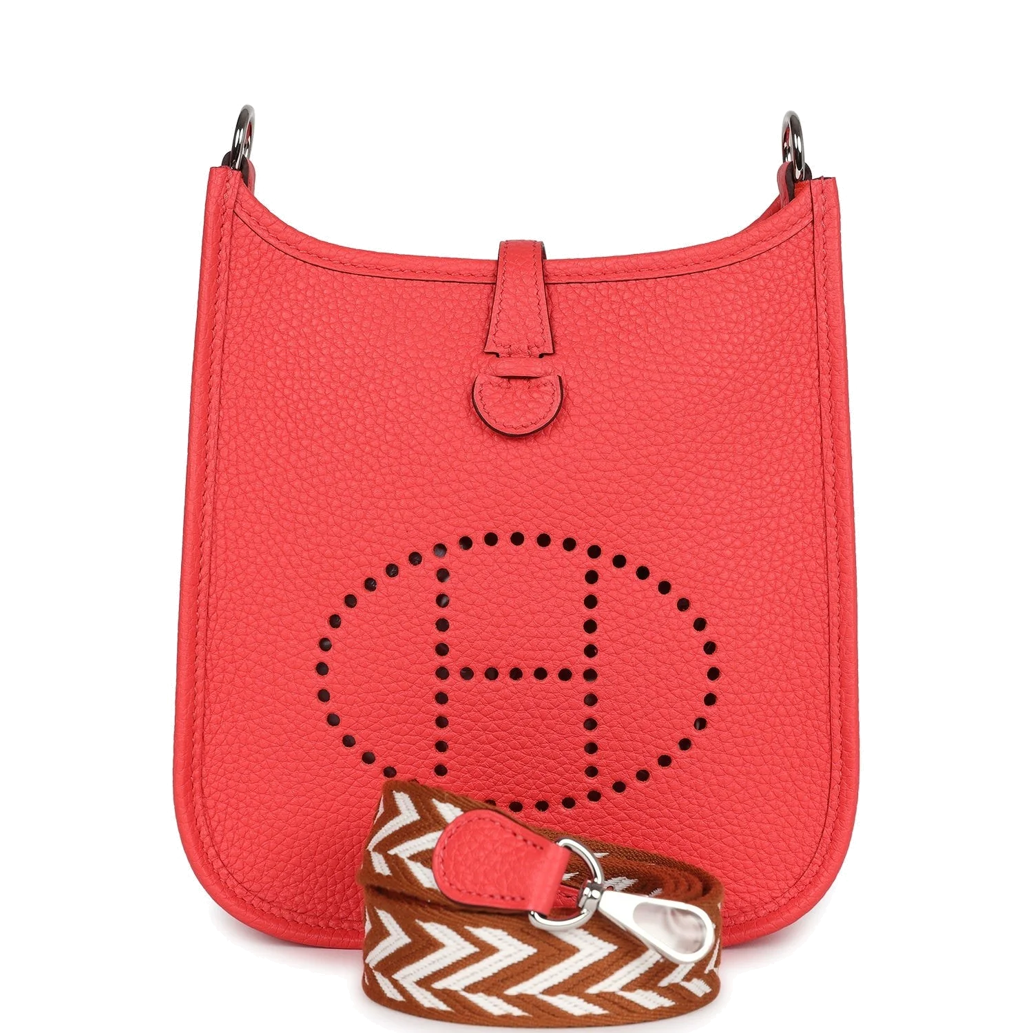 Hermes Evelyne TPM Rose Texas Clemence Palladium Hardware