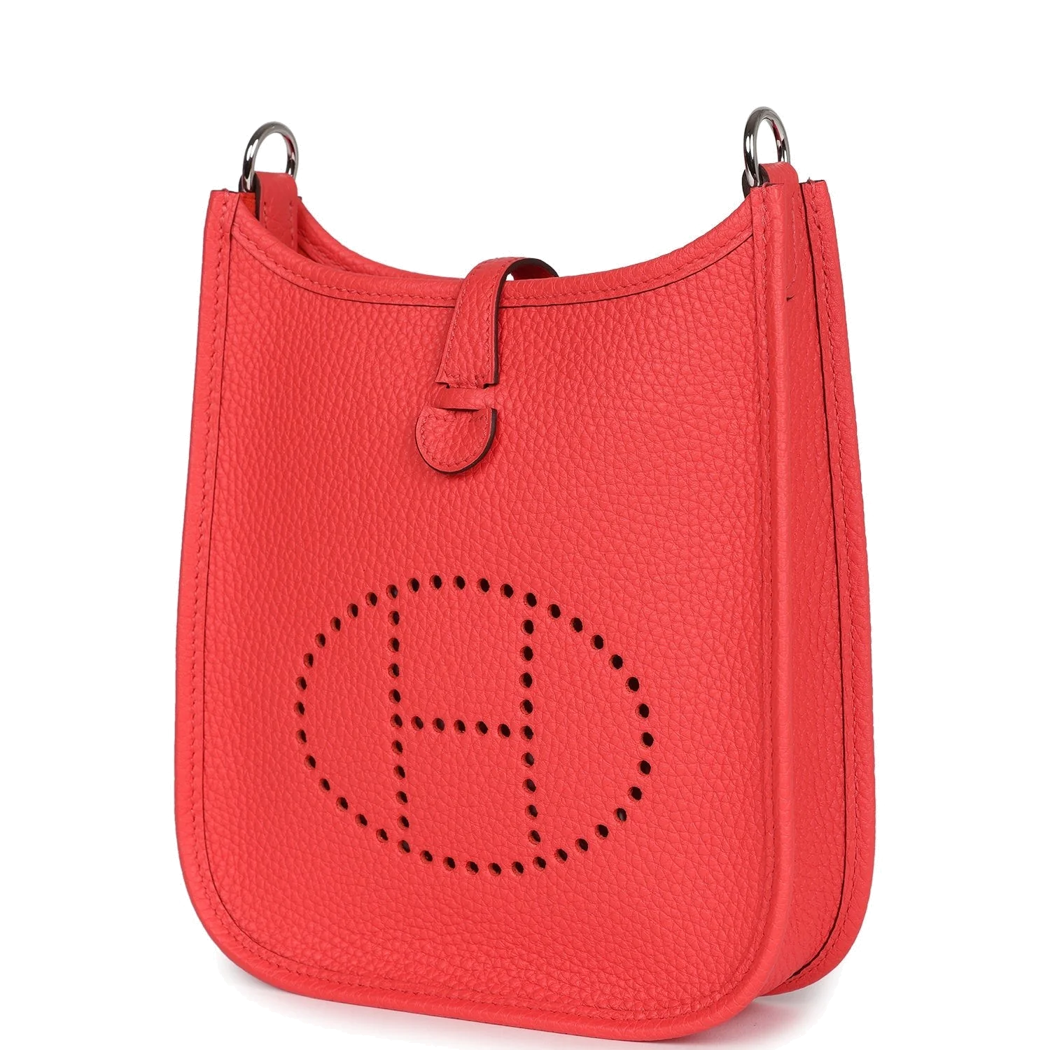 Hermes Evelyne TPM Rose Texas Clemence Palladium Hardware — фото 6
