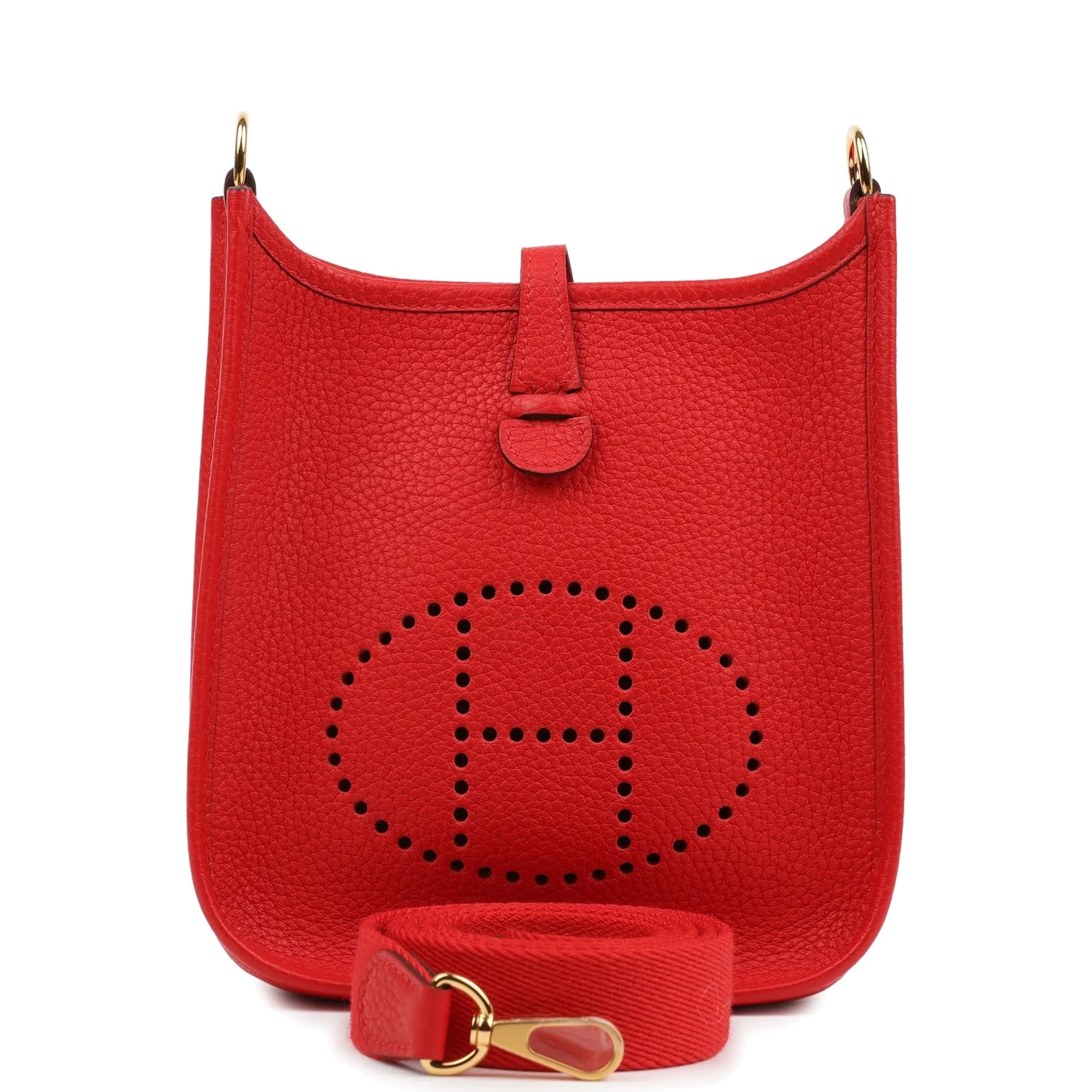 Hermes Evelyne TPM Rouge De Couer Clemence Gold Hardware — фото 2