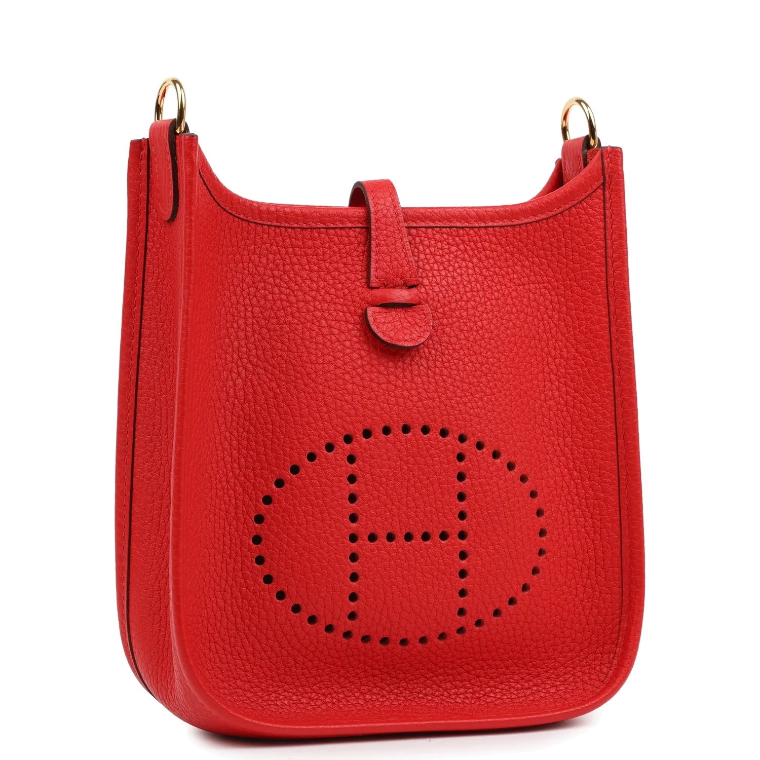 Hermes Evelyne TPM Rouge De Couer Clemence Gold Hardware — фото 3