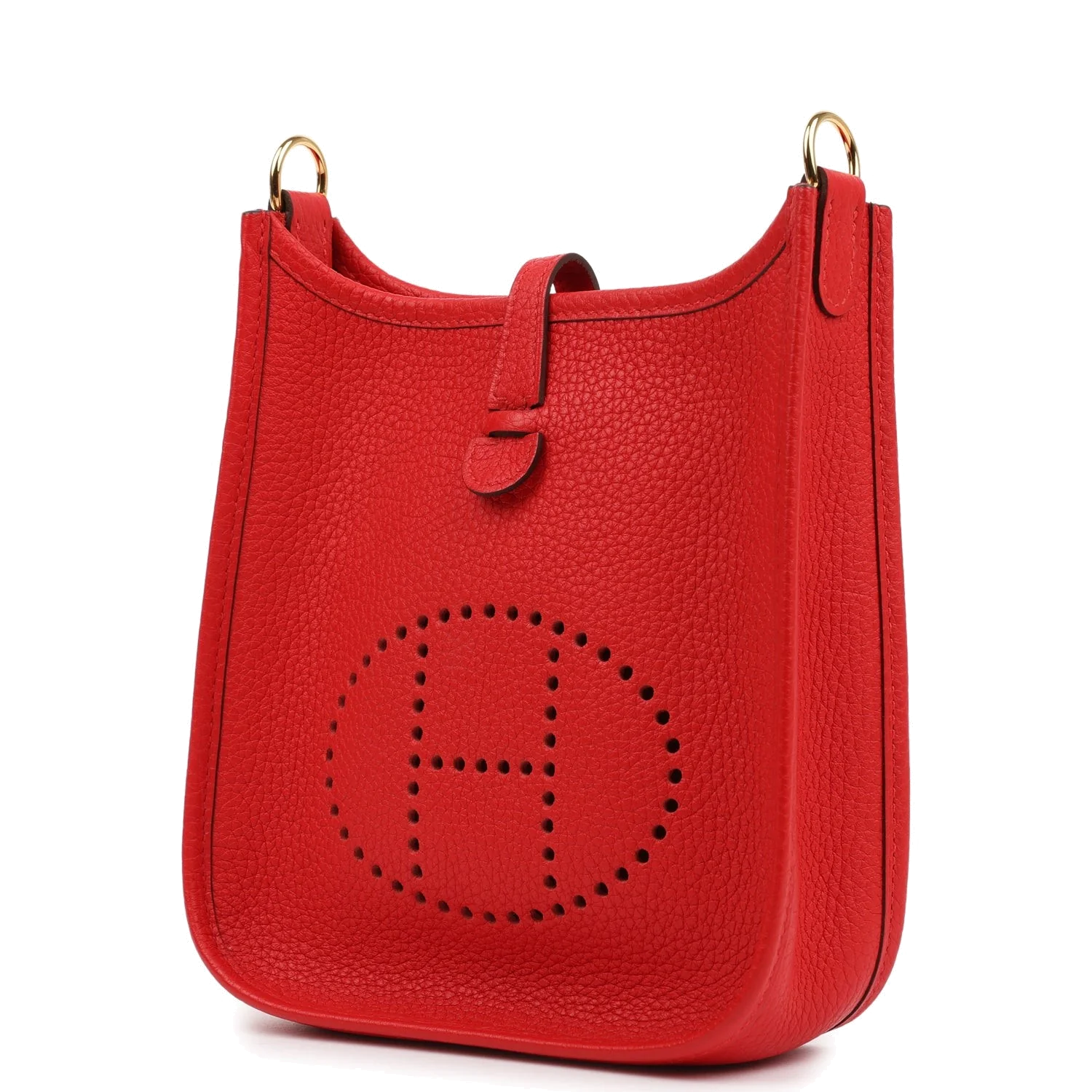 Hermes Evelyne TPM Rouge De Couer Clemence Gold Hardware — фото 6