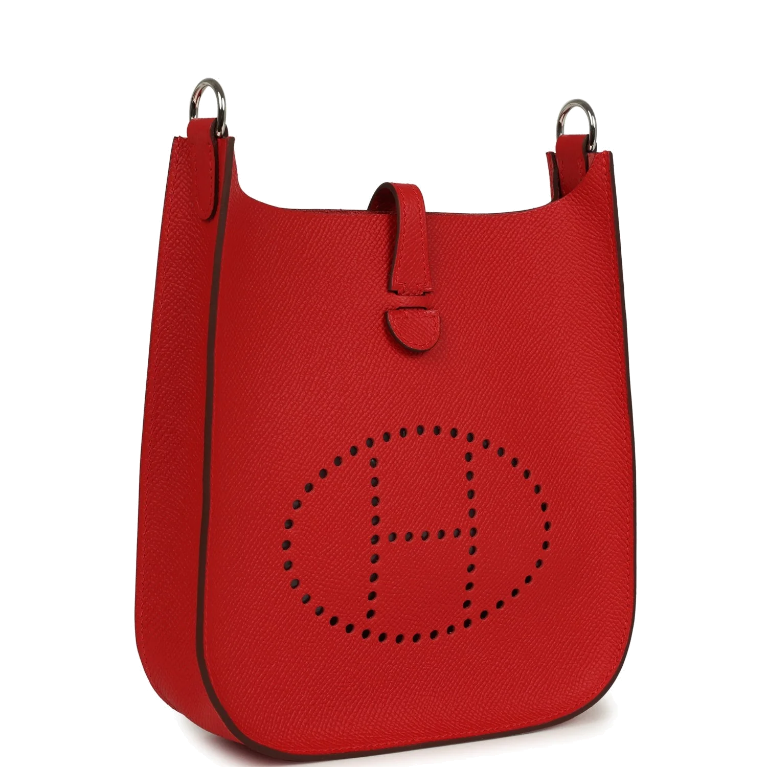 Hermes Evelyne Sellier TPM Rouge Radieux Epsom Palladium Hardware — фото 3