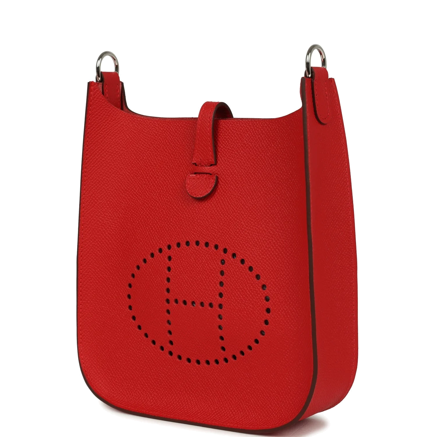 Hermes Evelyne Sellier TPM Rouge Radieux Epsom Palladium Hardware — фото 6