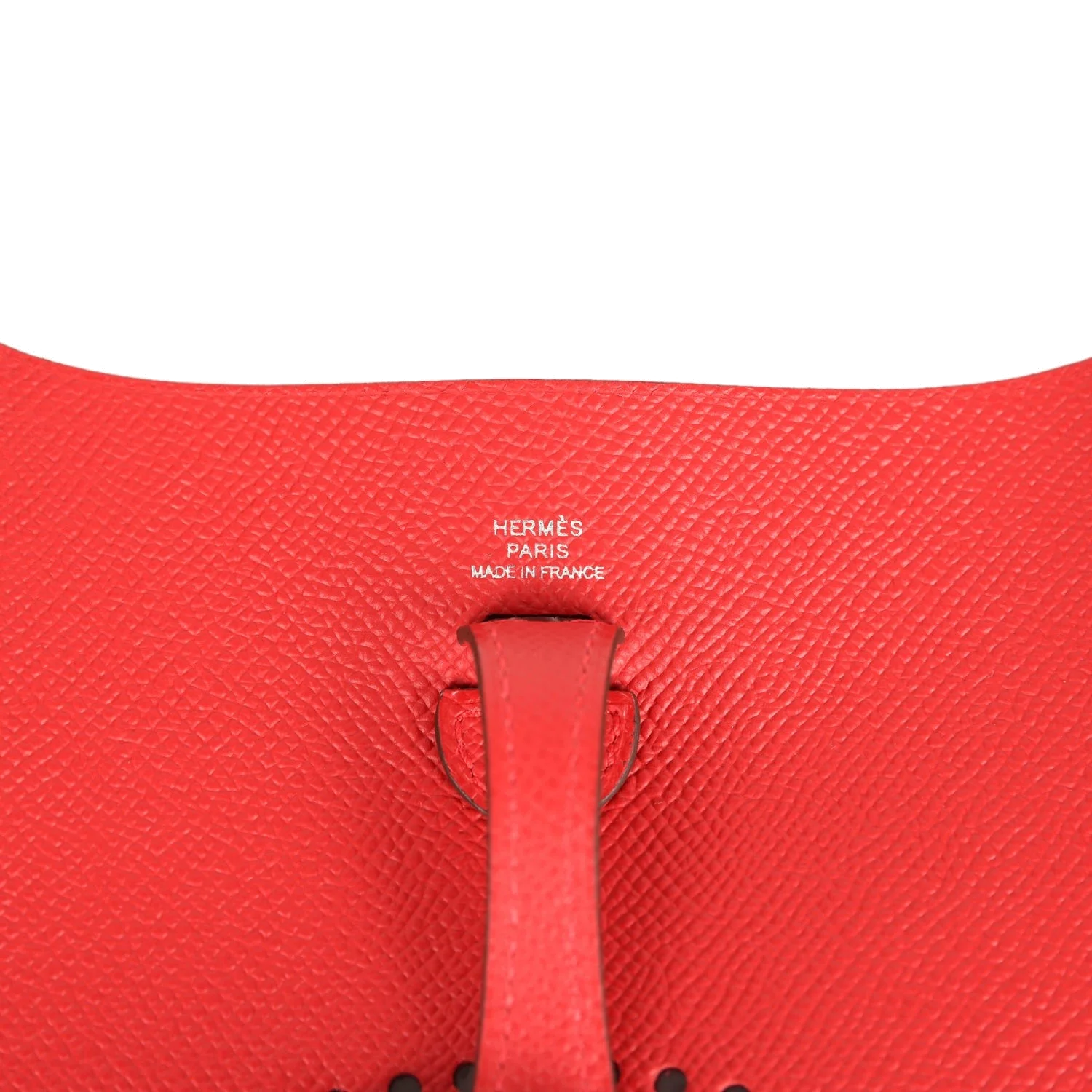 Hermes Evelyne Sellier TPM Rouge Radieux Epsom Palladium Hardware — фото 8