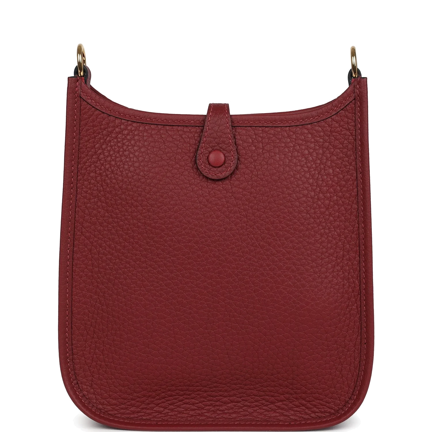 Hermes Evelyne TPM Rouge H Clemence Gold Hardware — фото 5