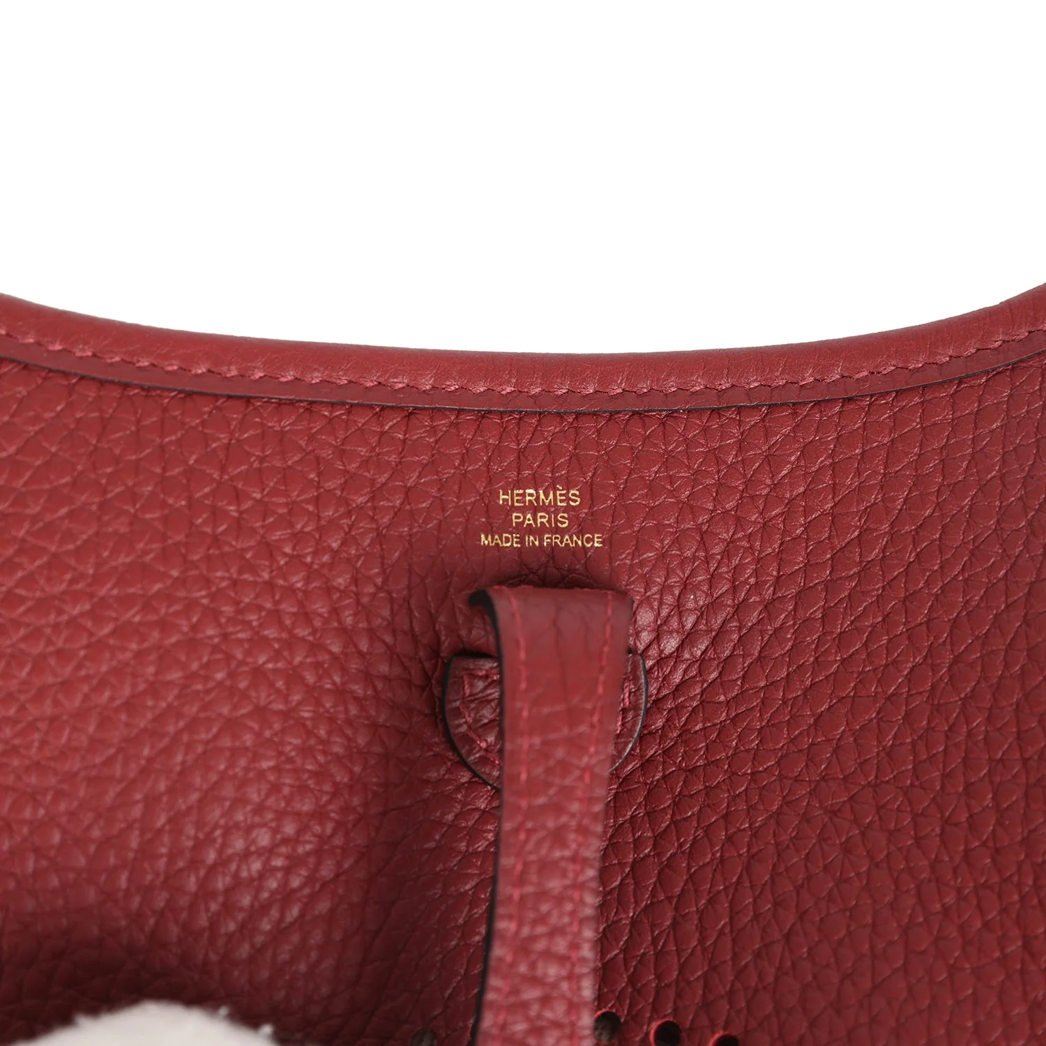 Hermes Evelyne TPM Rouge H Clemence Gold Hardware — фото 8