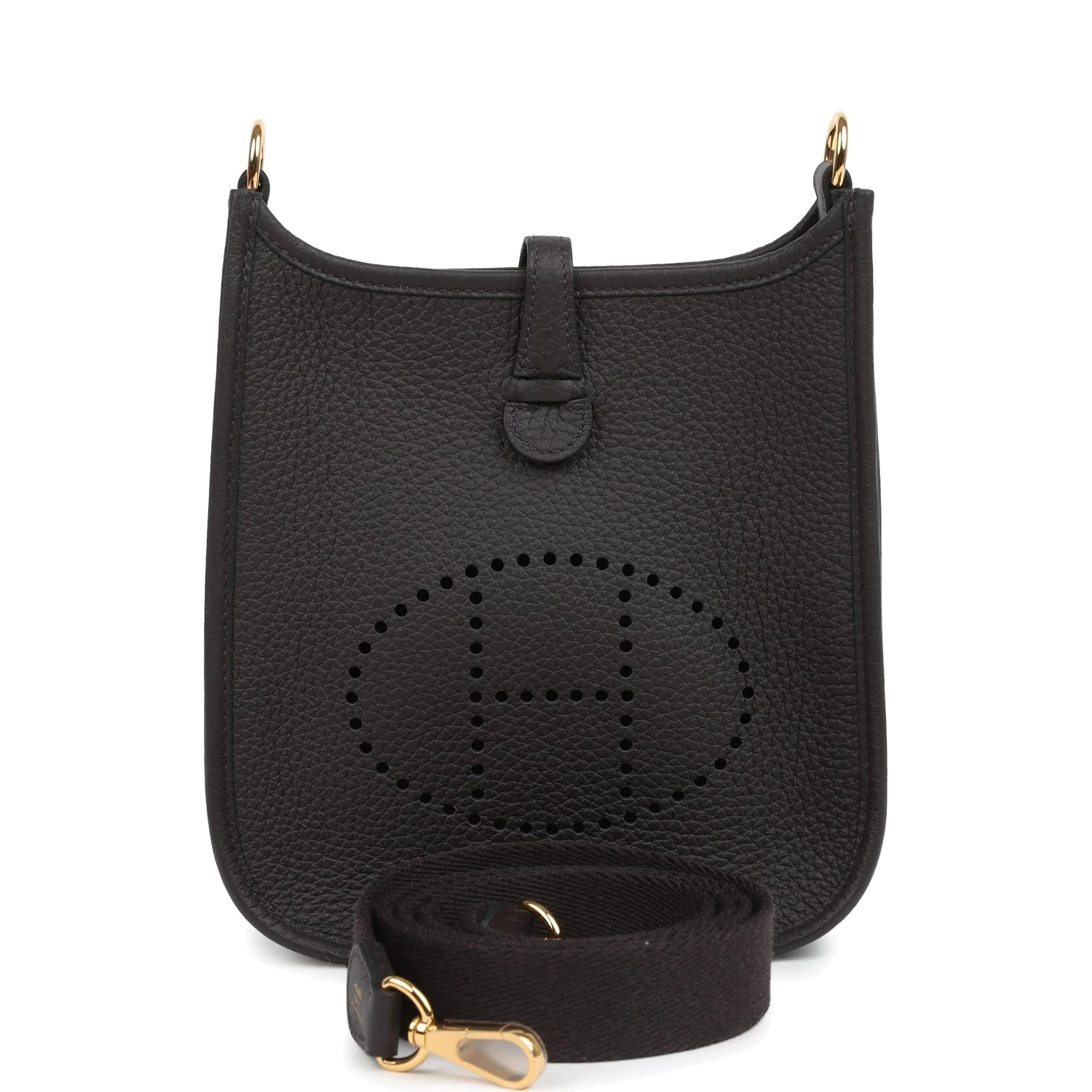 Hermes Evelyne TPM Prunoir Clemence Gold Hardware — фото 2