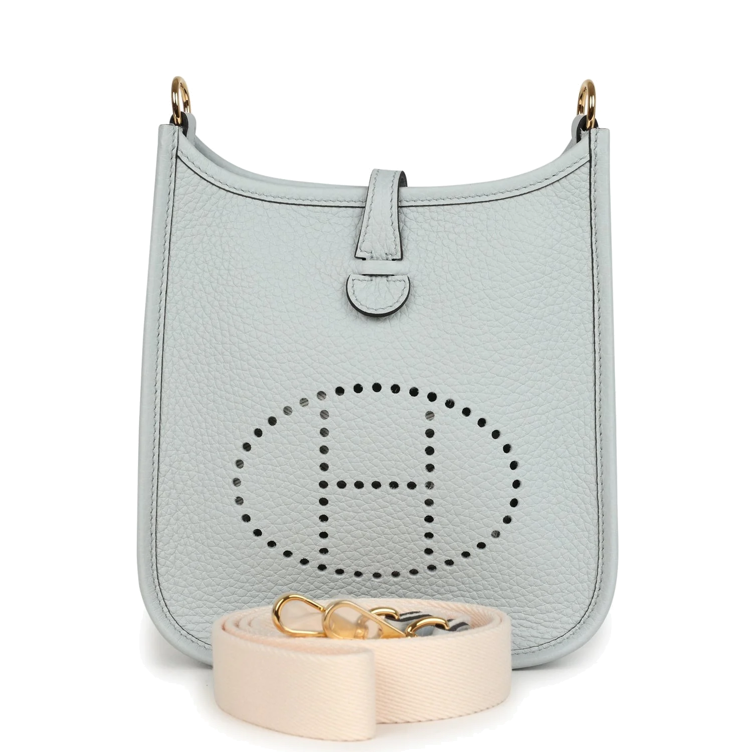 Hermes Evelyne TPM Bleu Pale Clemence Palladium Hardware