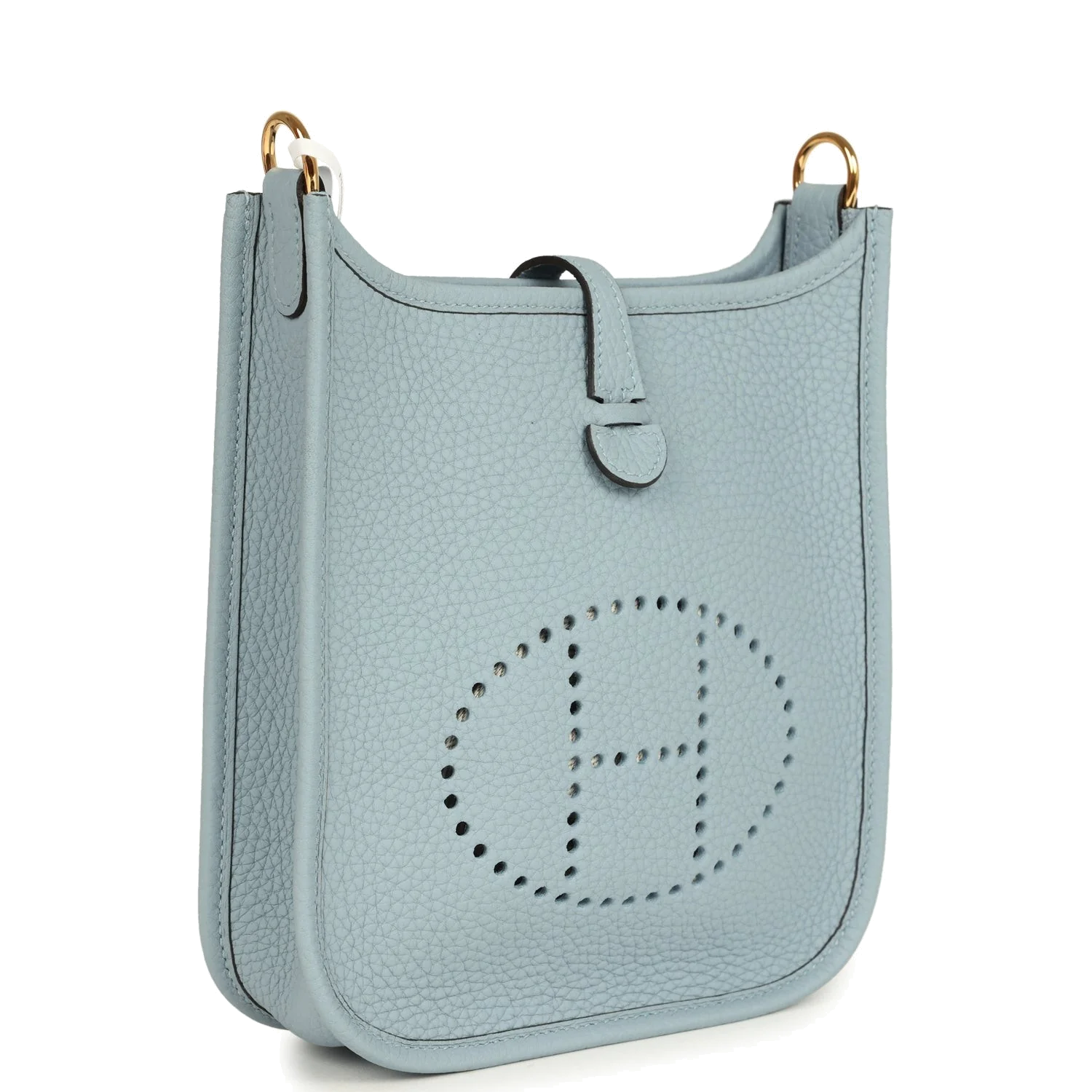 Hermes Evelyne TPM Bleu Lin Clemence Gold Hardware — фото 3