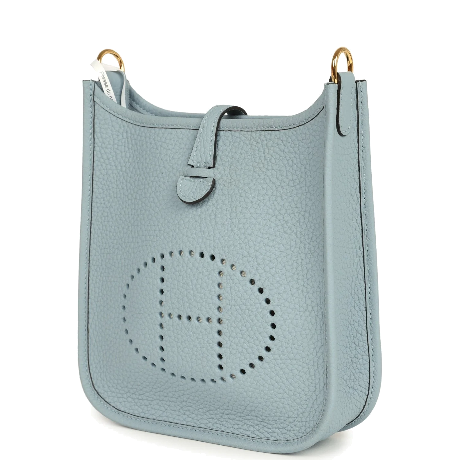 Hermes Evelyne TPM Bleu Lin Clemence Gold Hardware — фото 6