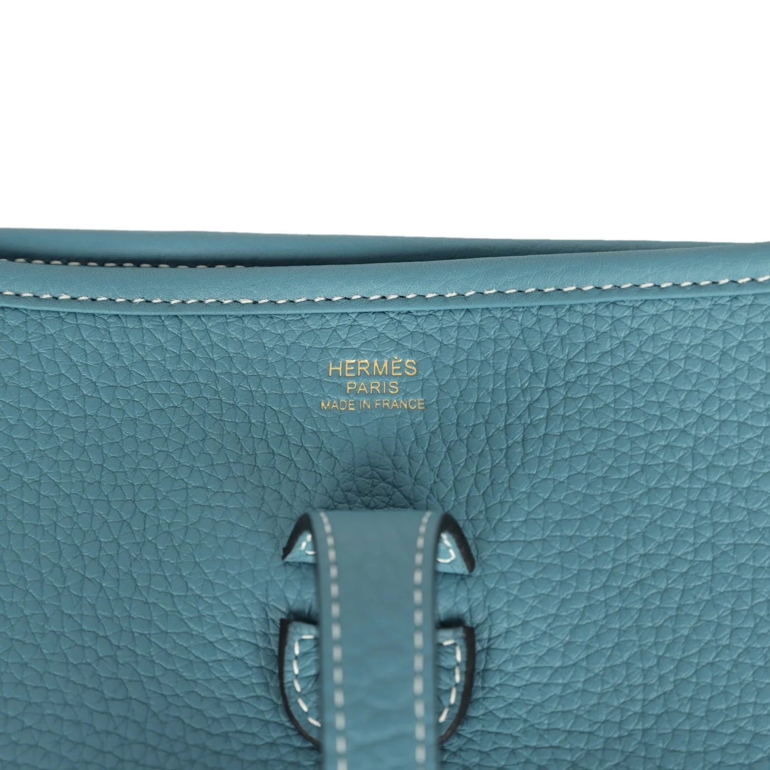 Hermes Evelyne III PM Blue Jean Clemence Gold Hardware — фото 8